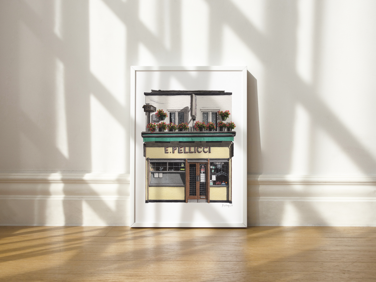 Bethnal Green - E Pellicci Cafe - Giclée Print (unframed