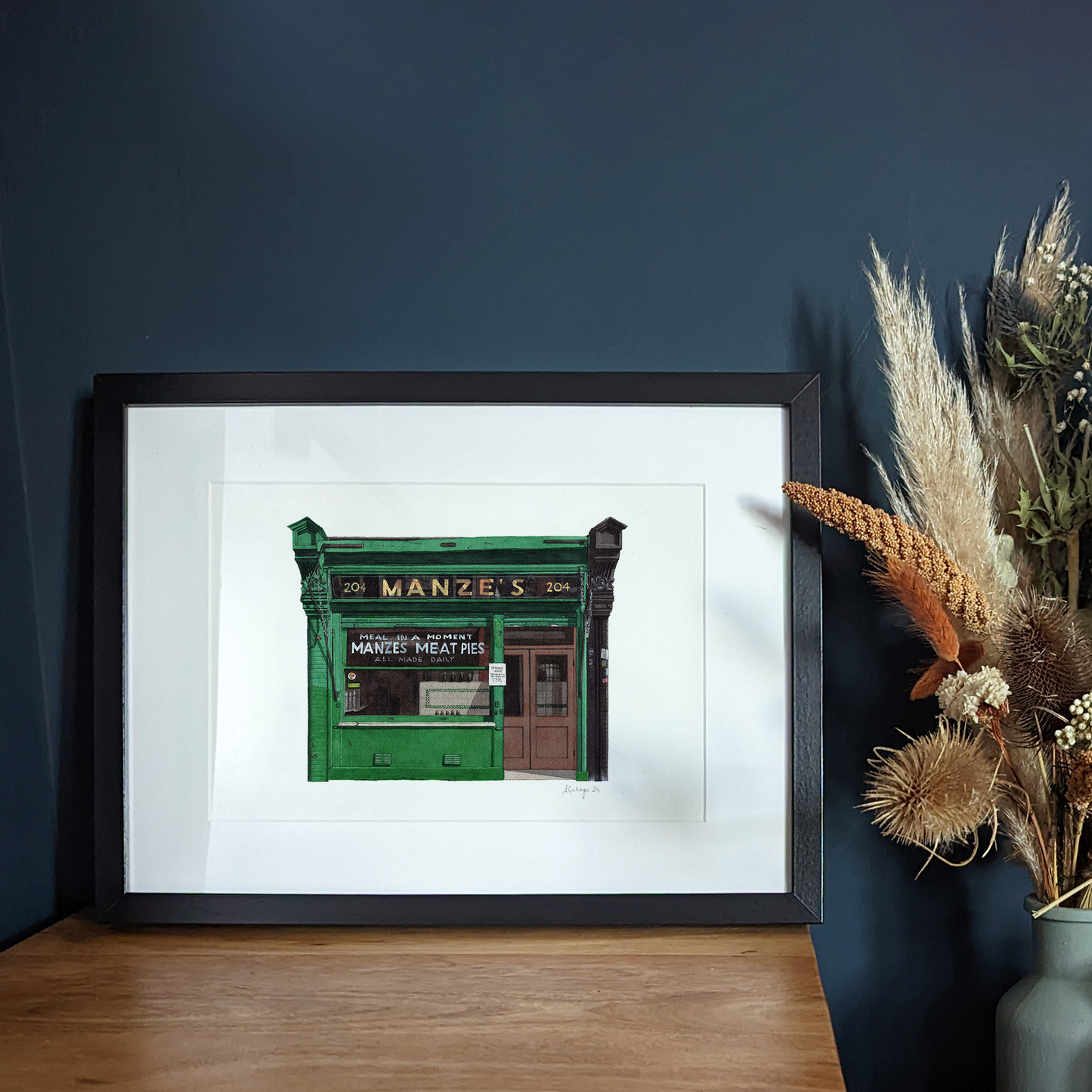 Deptford - Manze's - Pie & Mash shop - Giclée Print (unframed)