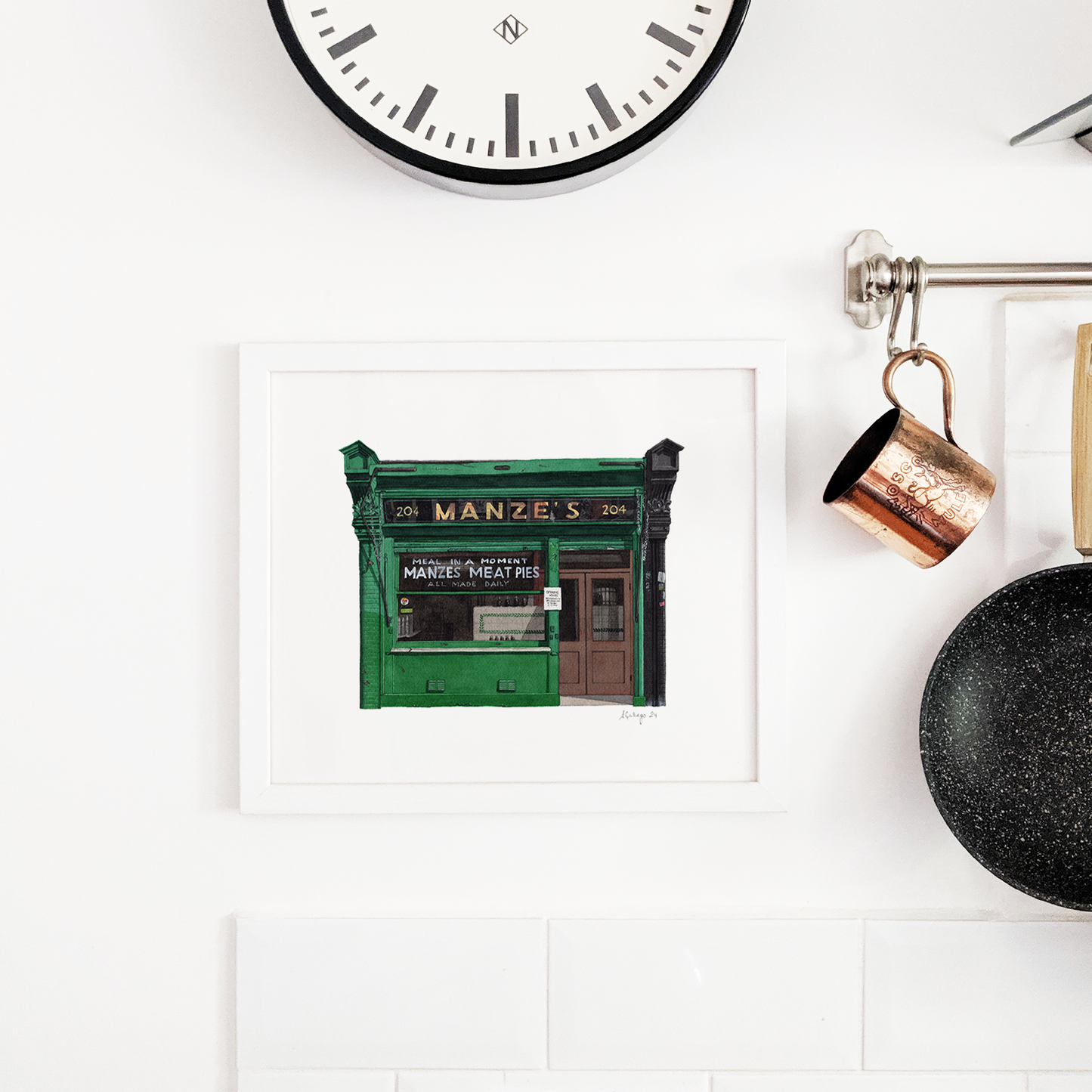 Deptford - Manze's - Pie & Mash shop - Giclée Print (unframed)