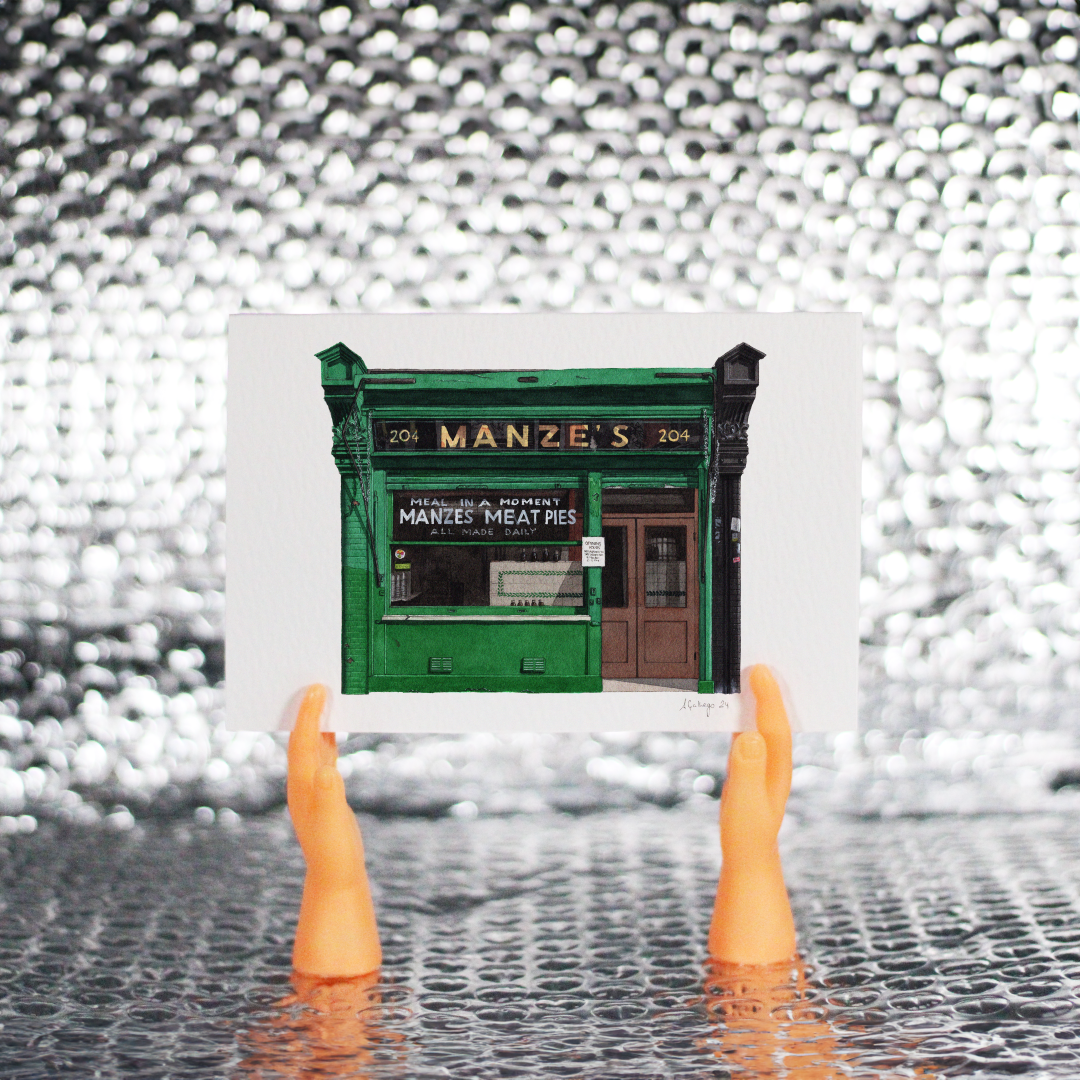 Deptford - Manze's Pie & Mash Shop - Greeting card with envelope