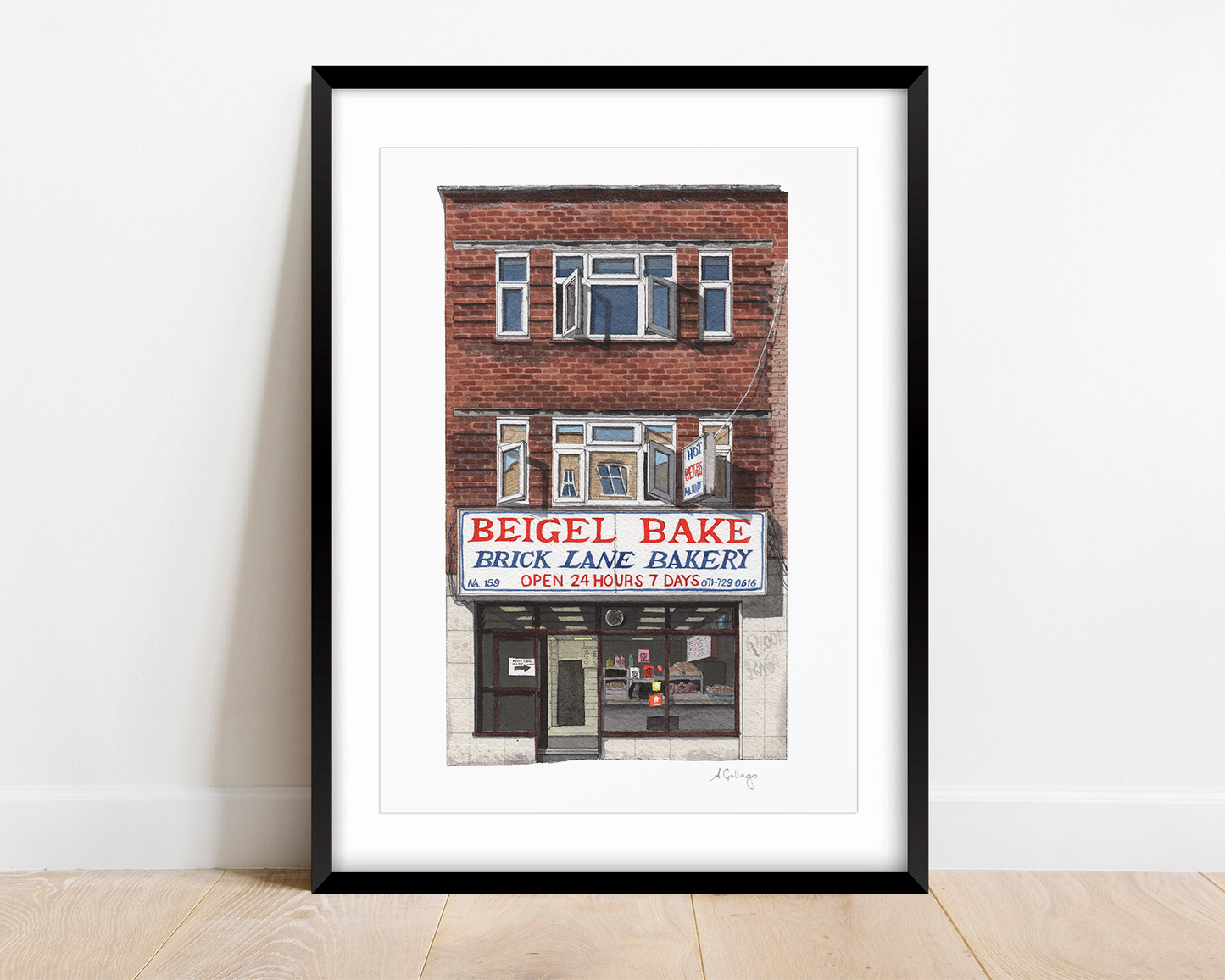 Brick Lane - Beigel Bake - Giclée Print (unframed) - Shoreditch
