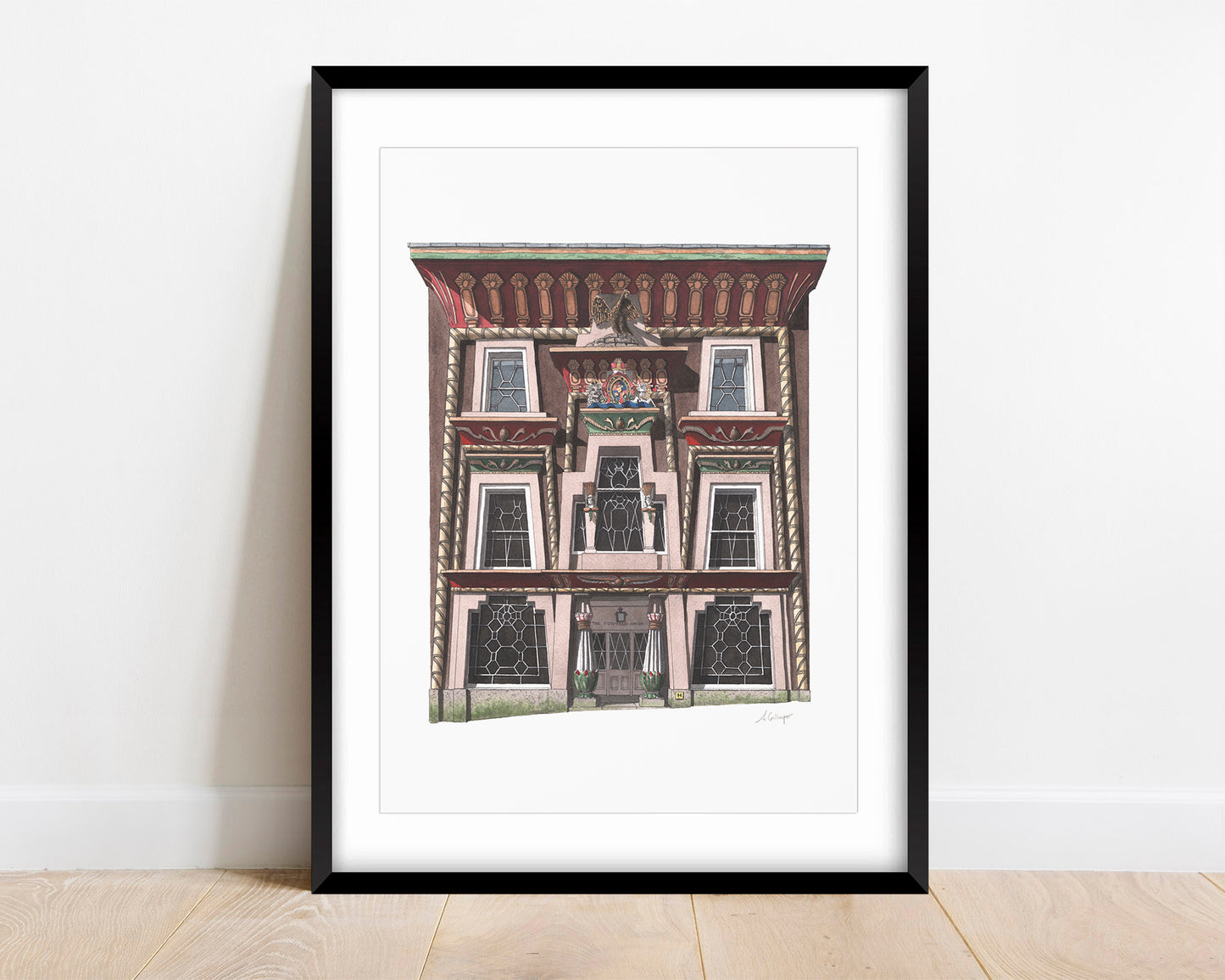 Cornwall - Penzance - The Egyptian House - Giclée Print (unframed)