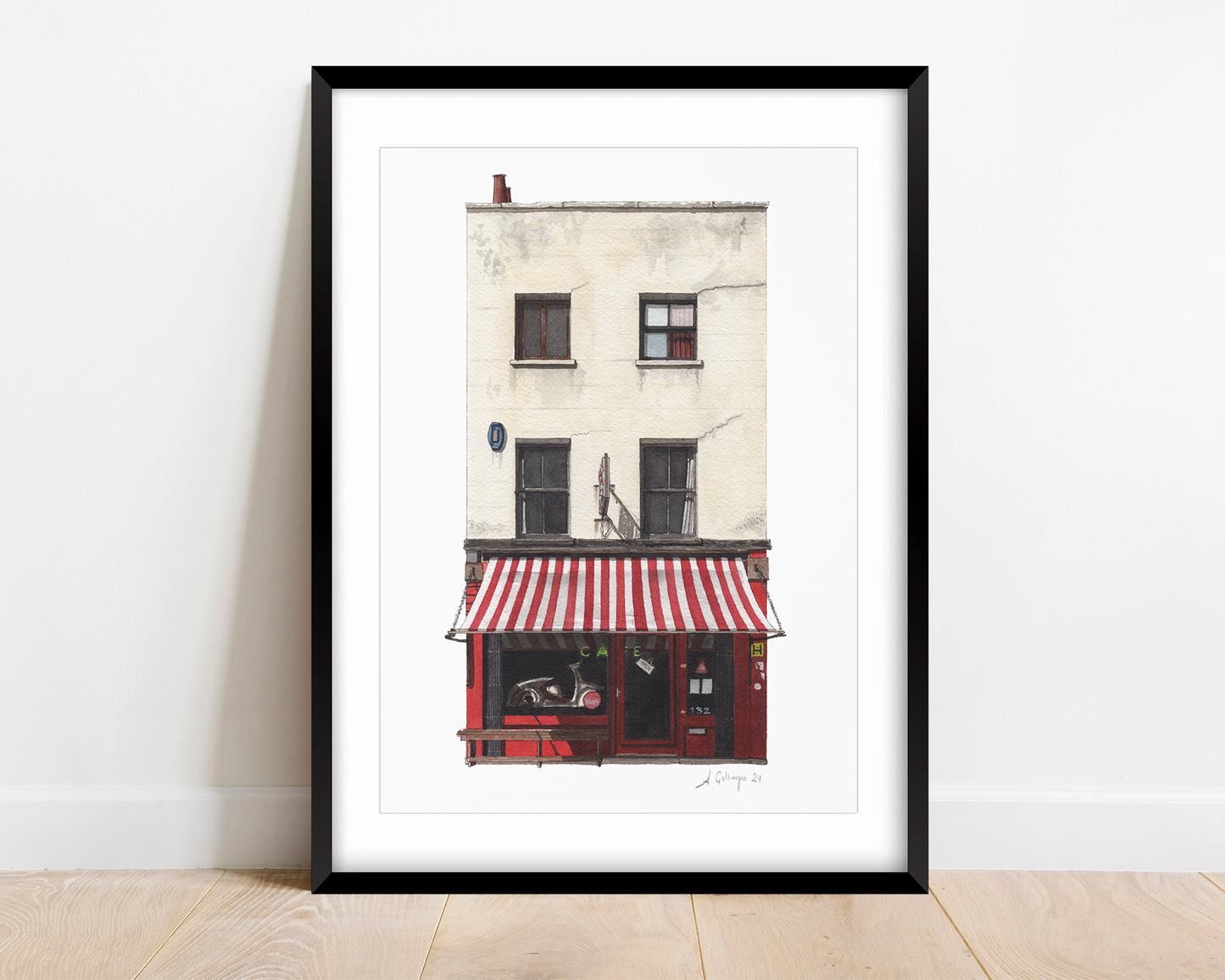 Waterloo - Scootercaffe - Giclée Print (unframed)