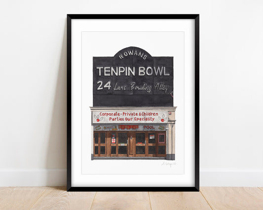 Finsbury Park - Rowans Tenpin Bowl - Giclée Print (unframed) - Islington