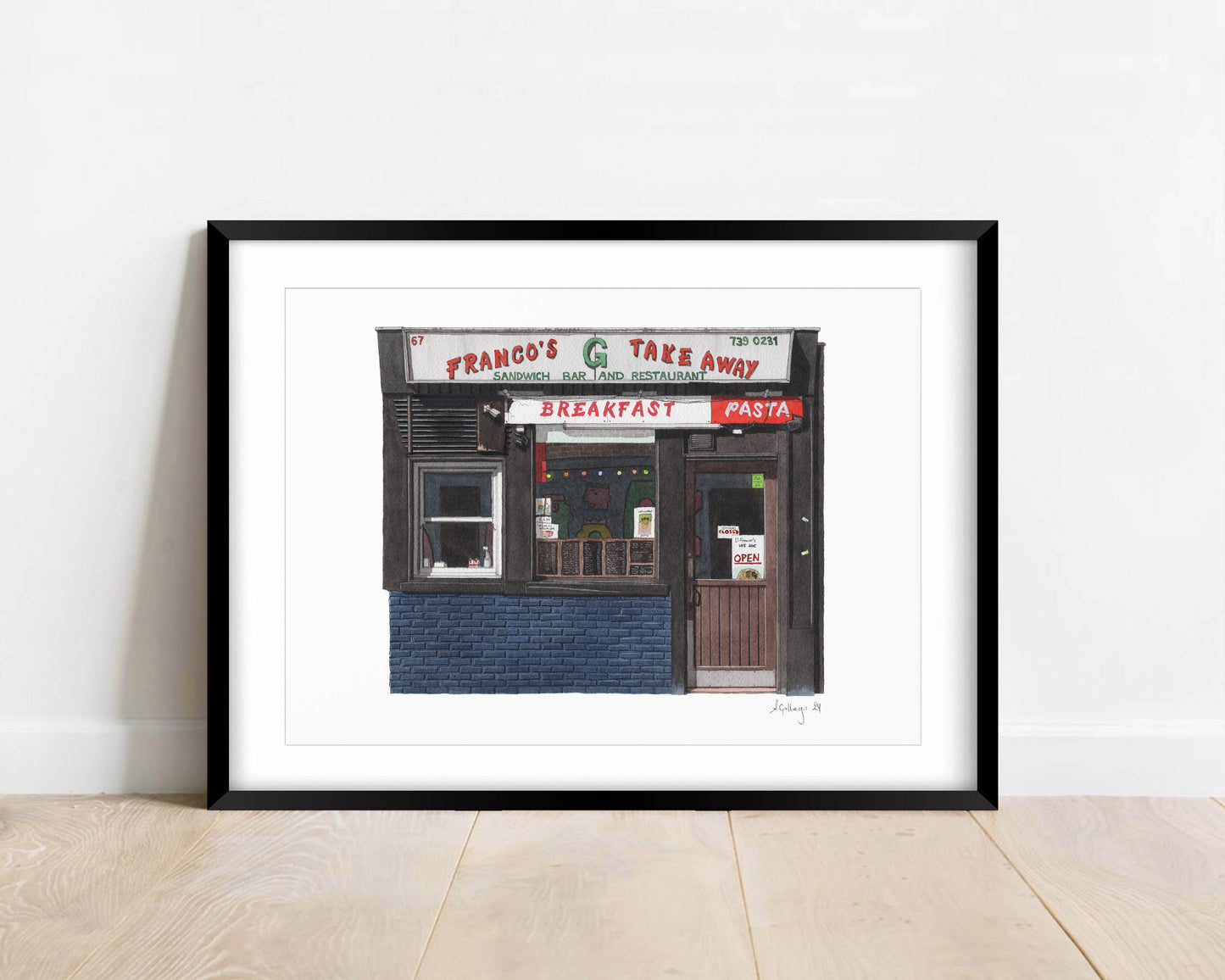 Shoreditch - Franco's Take Away - Giclée Print (unframed)