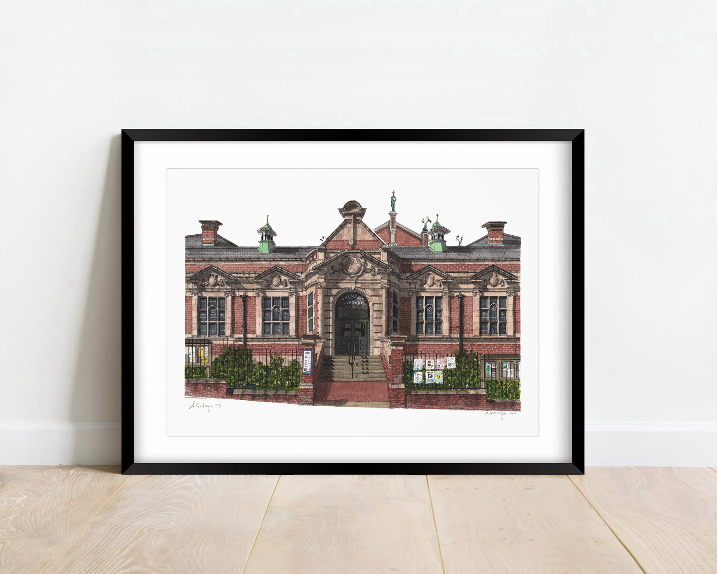 Herne Hill - Carnegie Library - Giclée Print (unframed)
