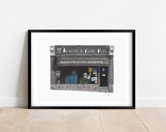 West Norwood - Knight's Fish Bar - Giclée Print (unframed)