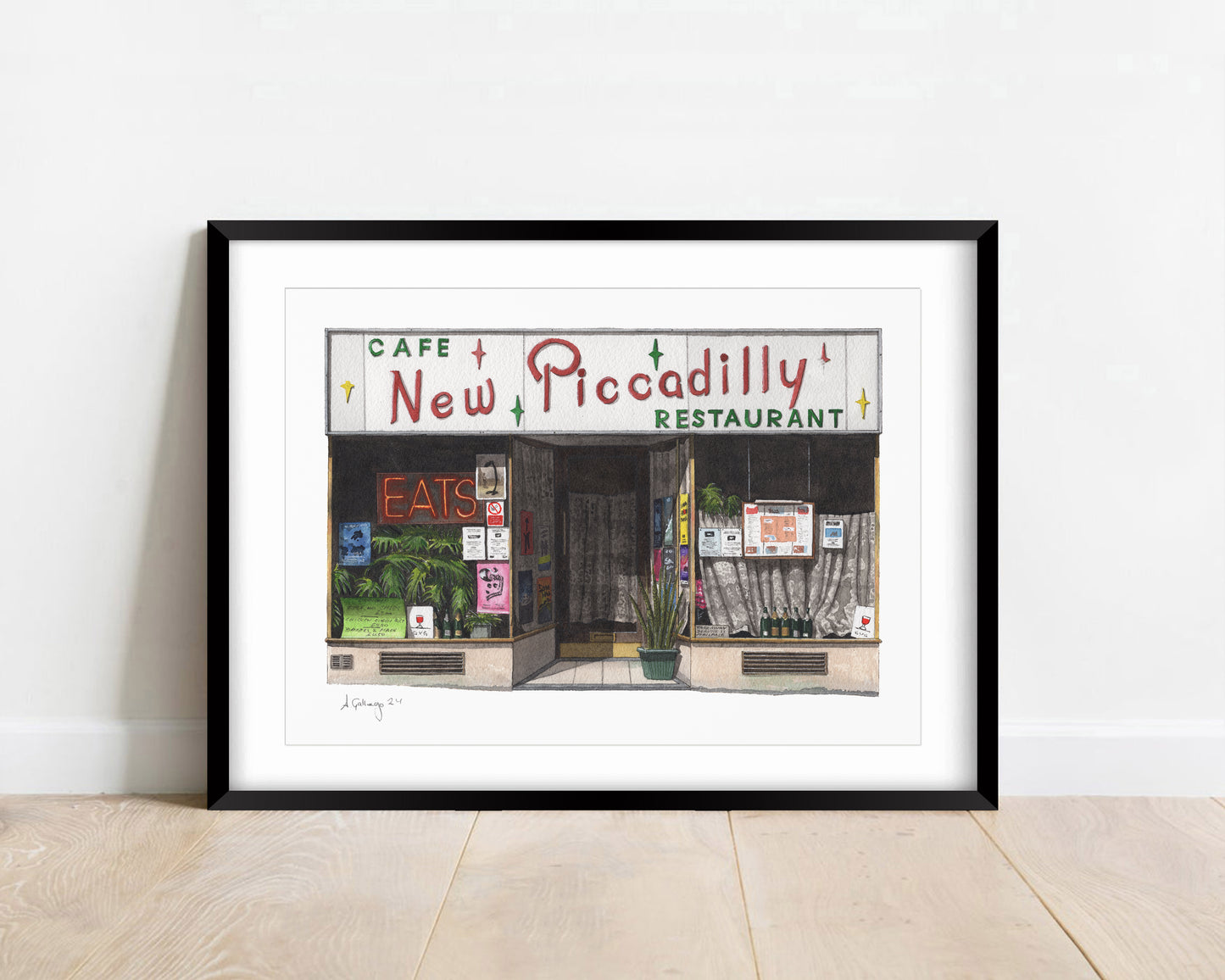 Central - New Piccadilly Cafe - Giclée Print (unframed)