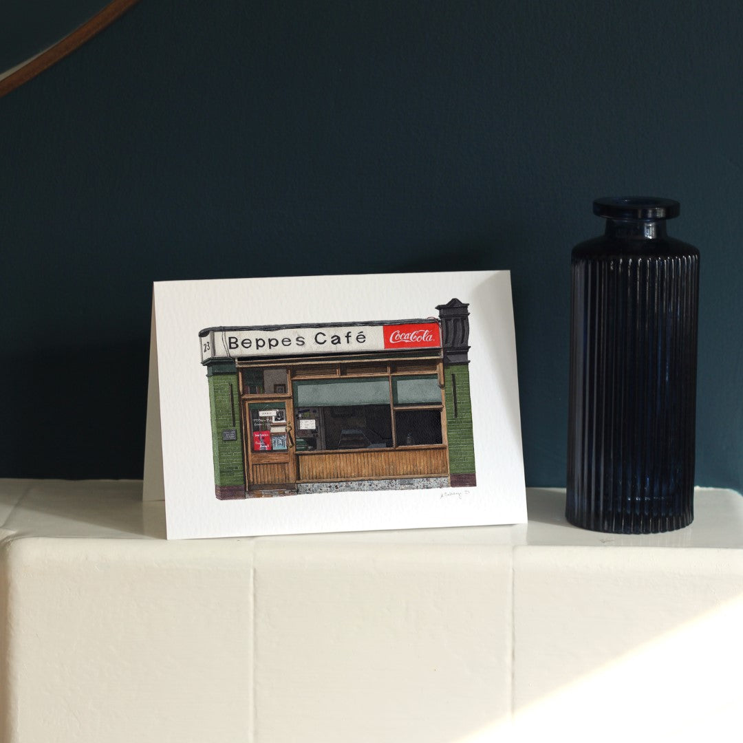 Farringdon - Beppe's Cafe - Greeting card with envelope