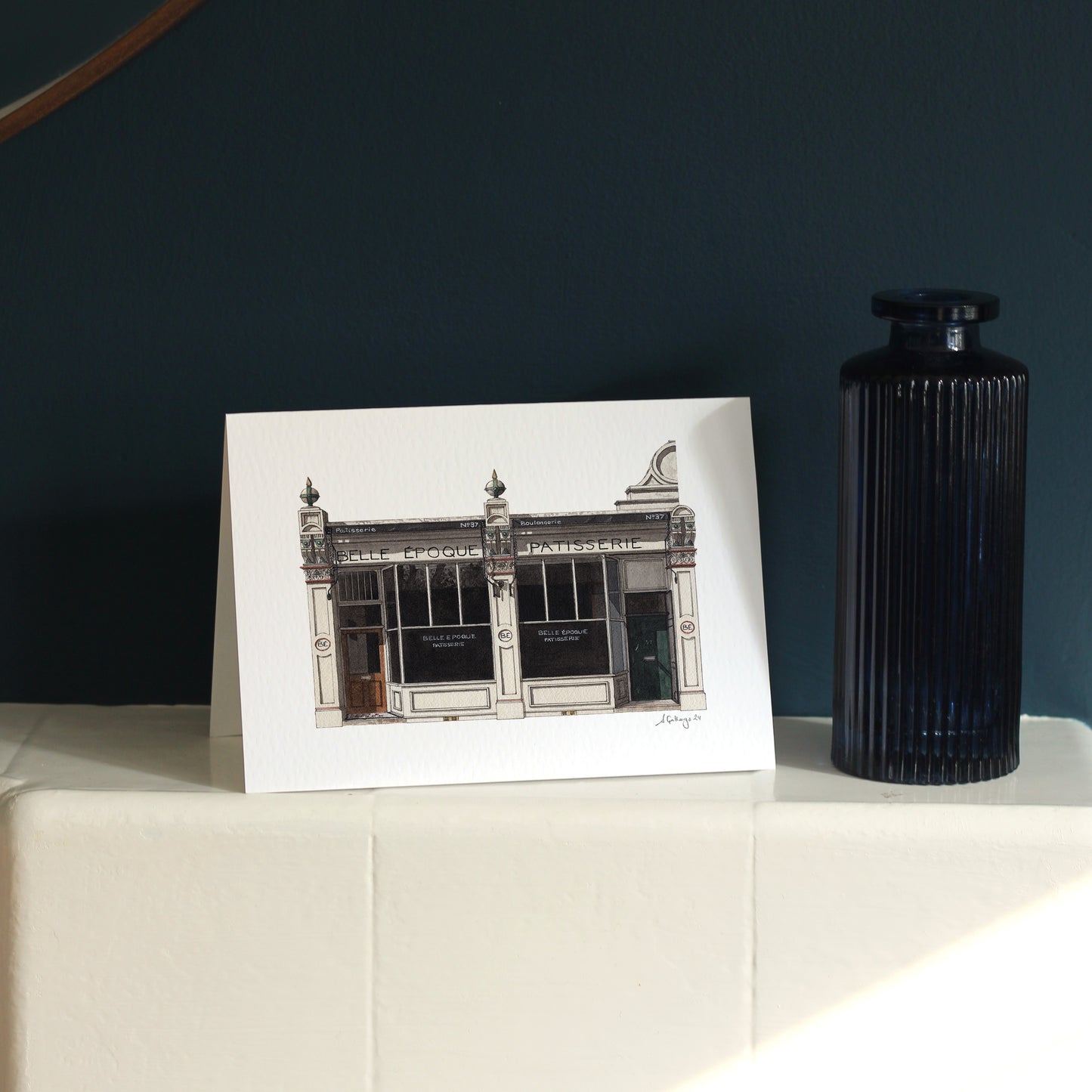 Stoke Newington - Belle Epoque Patisserie - Greeting card with envelope - Newington Green