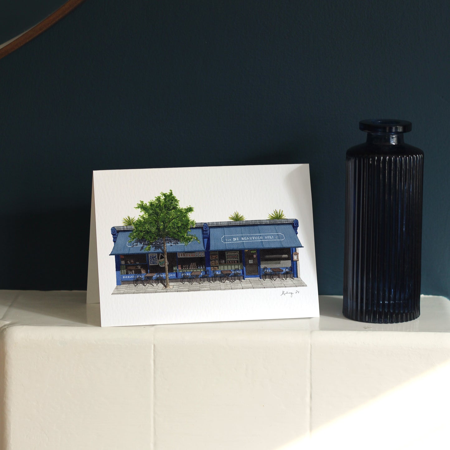 Islington - De Beauvoir Deli - Greeting card with envelope - Dalston