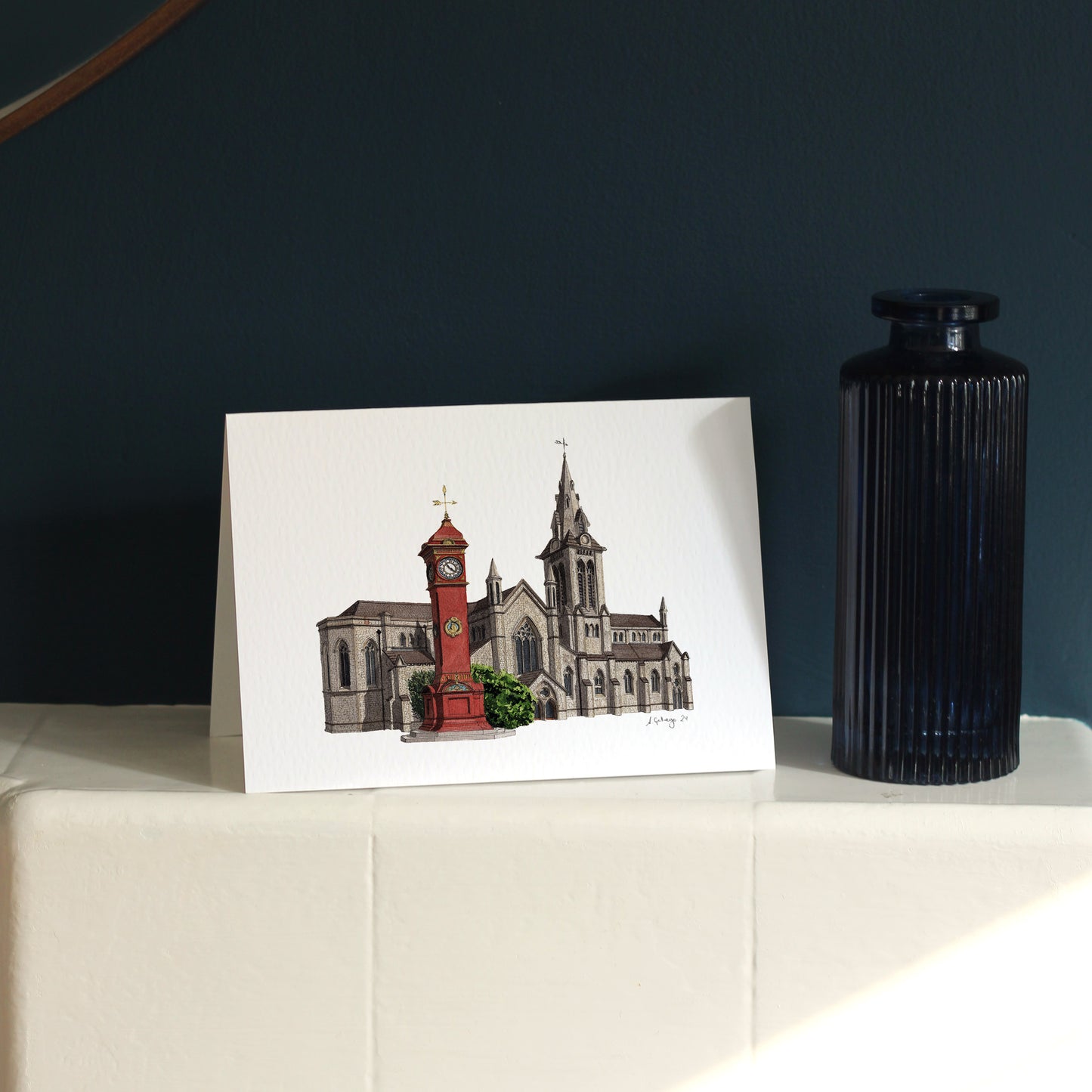 Highbury Place Clocktower - Greeting card with envelope