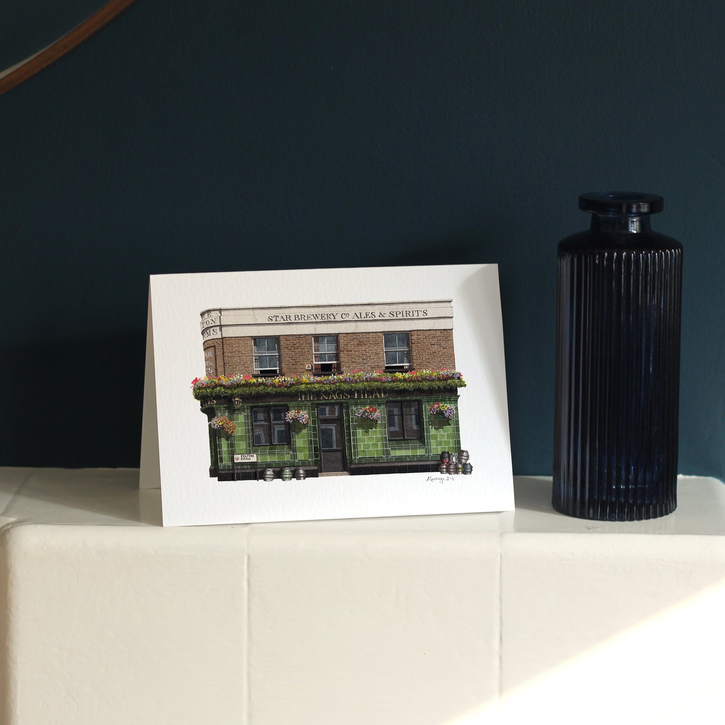 Greenwich - The Pelton Arms - Greeting card with envelope