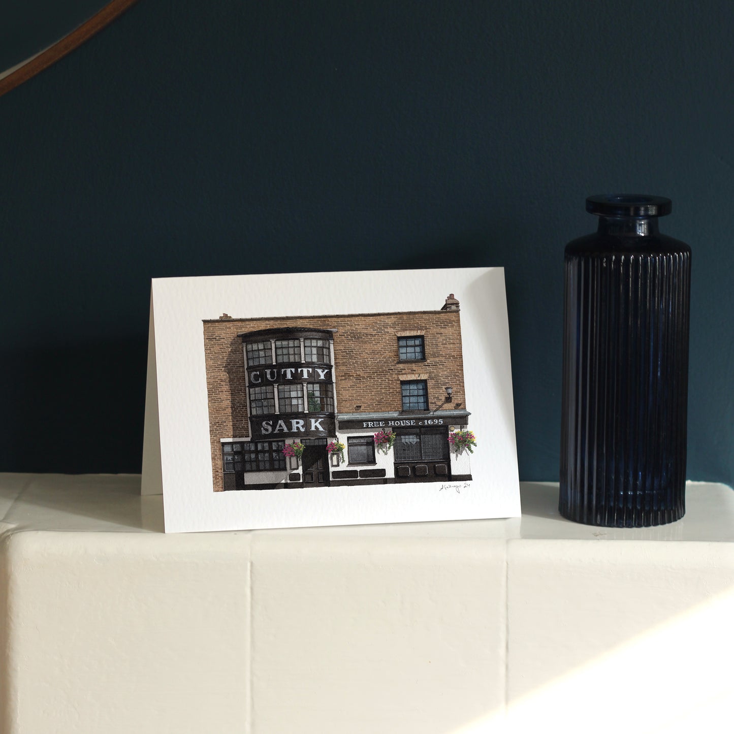 Greenwich - Cutty Sark Pub - Greeting card with envelope