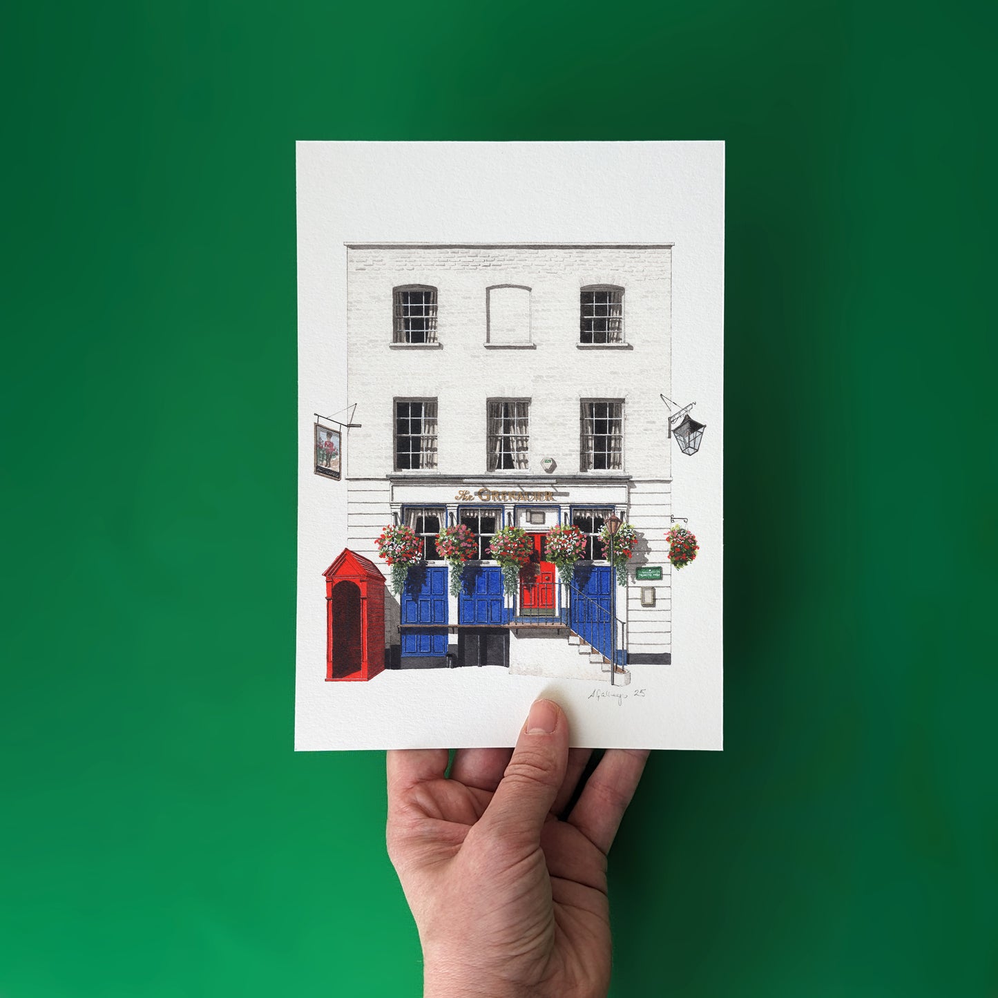 Belgravia - The Grenadier Pub - Giclée Print (unframed) - Knightsbridge