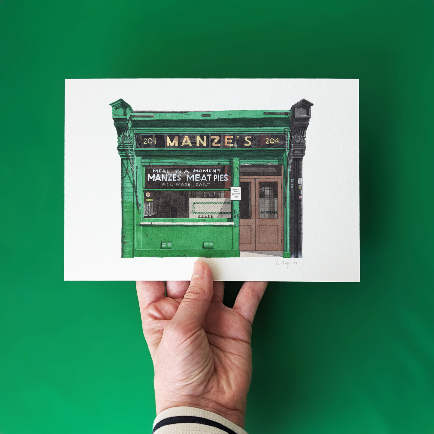 Deptford - Manze's - Pie & Mash shop - Giclée Print (unframed)