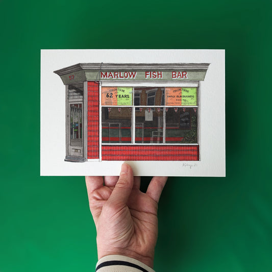 Penge - Marlow Fish Bar - Giclée Print (unframed)