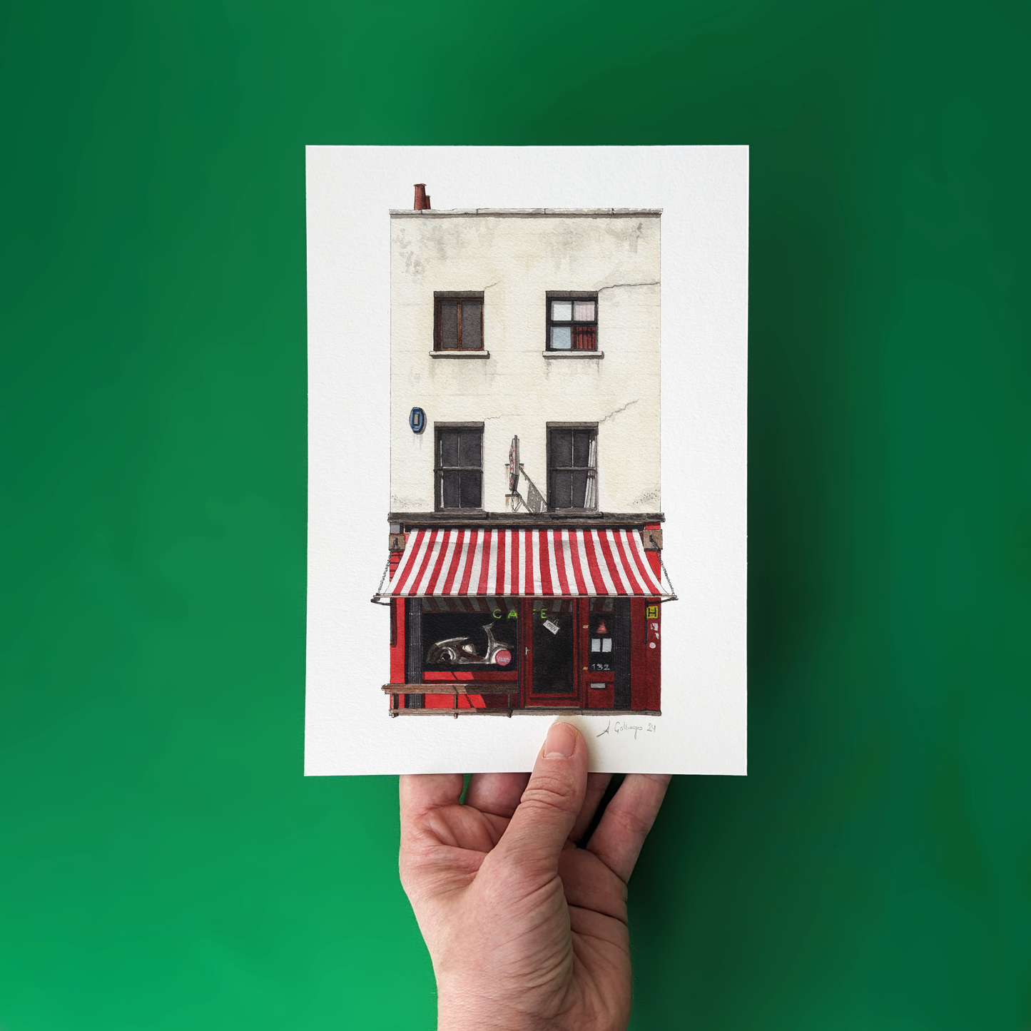 Waterloo - Scootercaffe - Giclée Print (unframed)