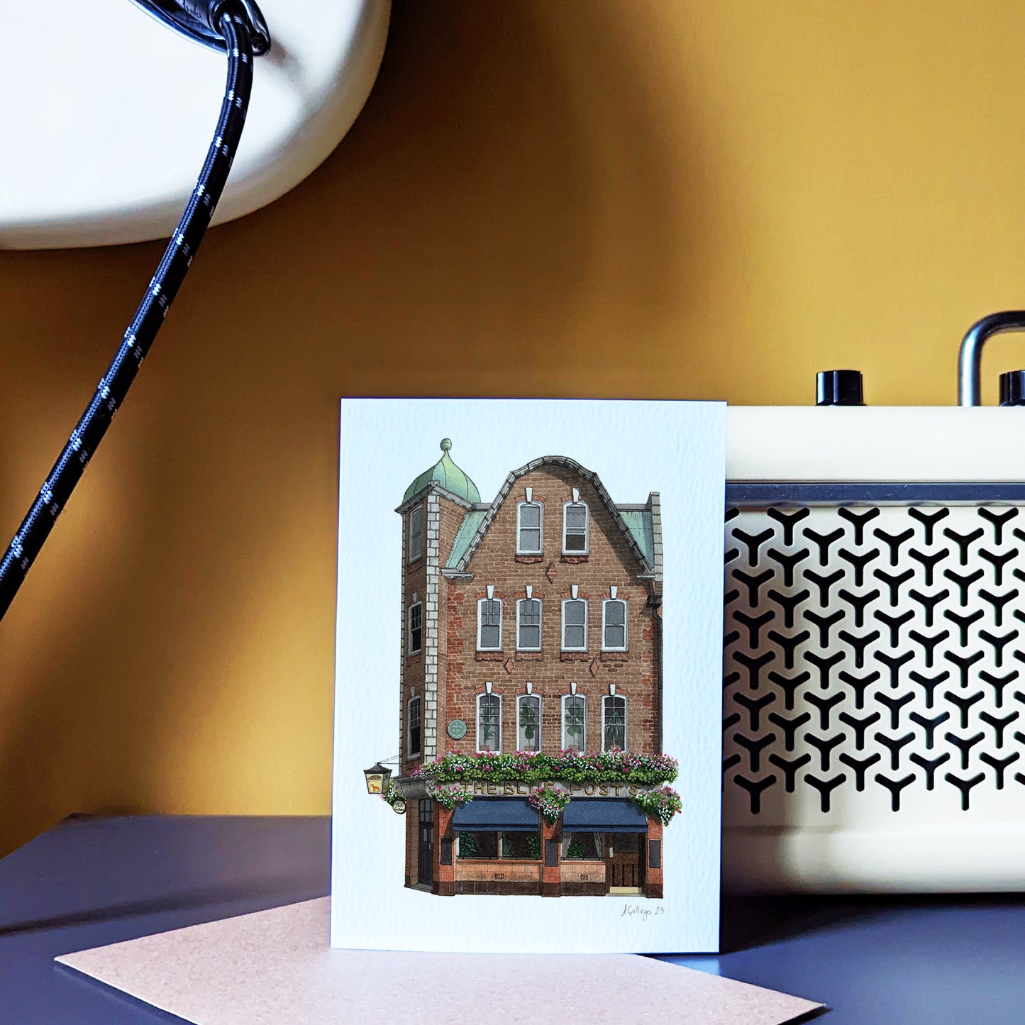 Soho - The Blue Posts - Greeting card with envelope