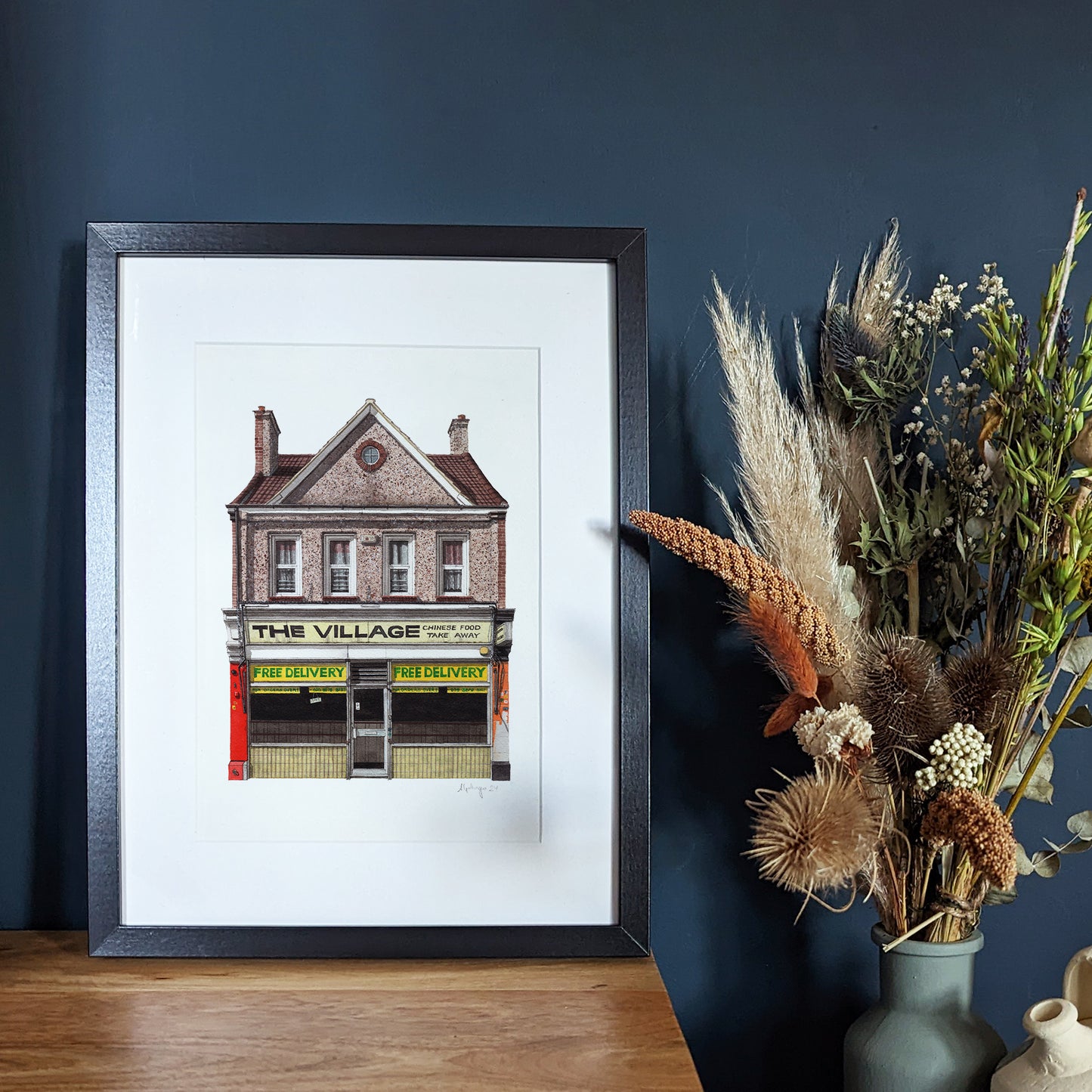 Thornton Heath - The Village - Original painting (framed)