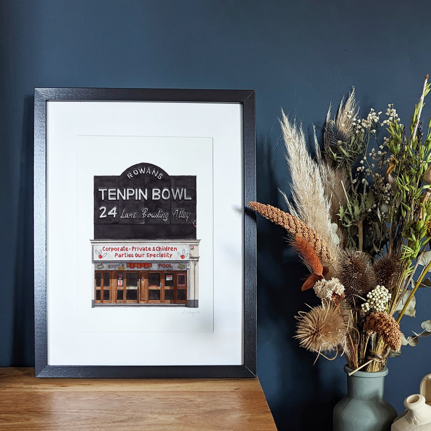 Finsbury Park - Rowans Tenpin Bowl - Giclée Print (unframed) - Islington
