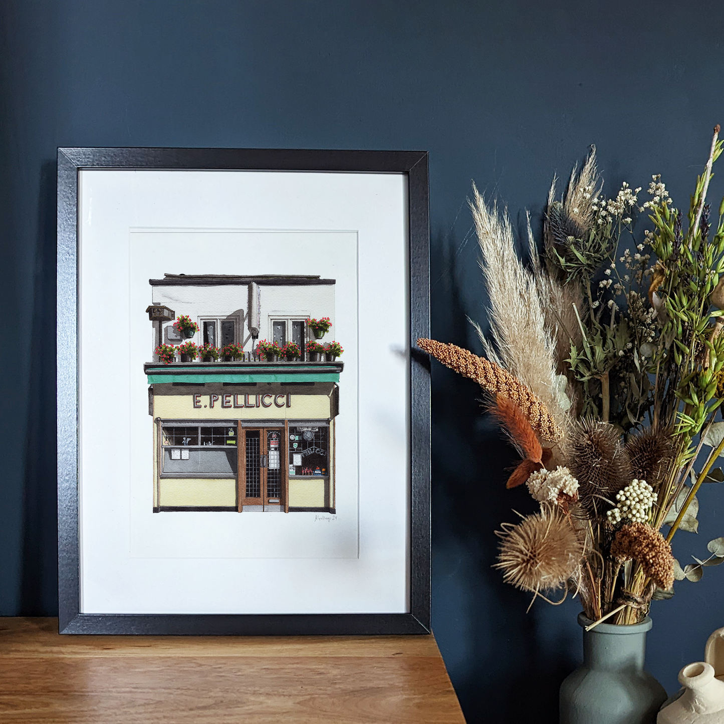 Bethnal Green - E Pellicci Cafe - Giclée Print (unframed
