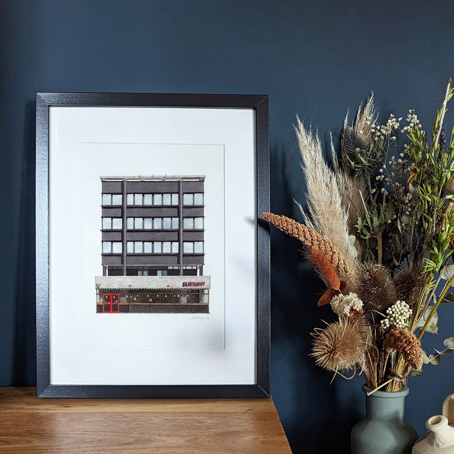 Elephant & Castle - The Elephant & Castle pub - Original painting (framed)