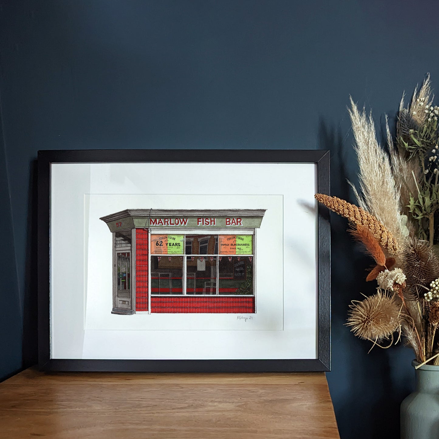 Penge - Marlow Fish Bar - Giclée Print (unframed)