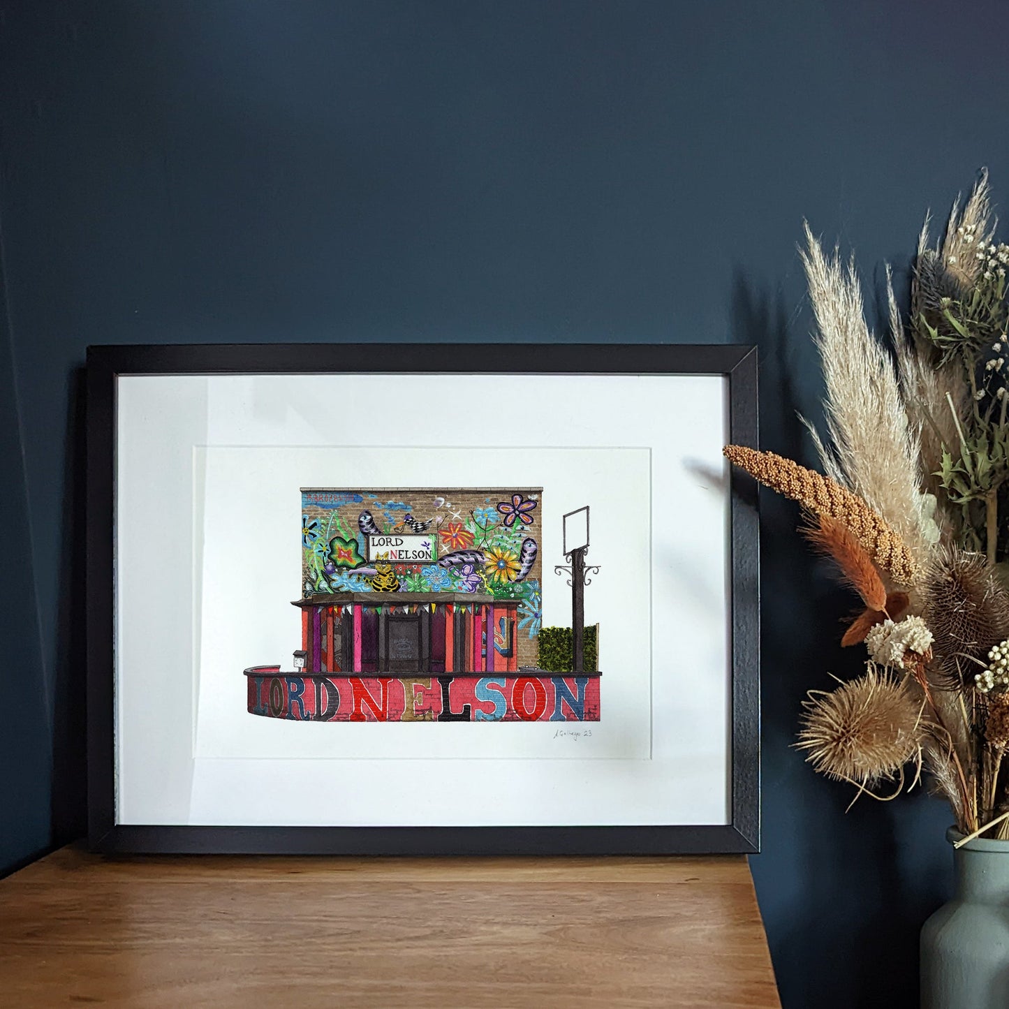 Southwark - Lord Nelson pub - Original painting (framed)
