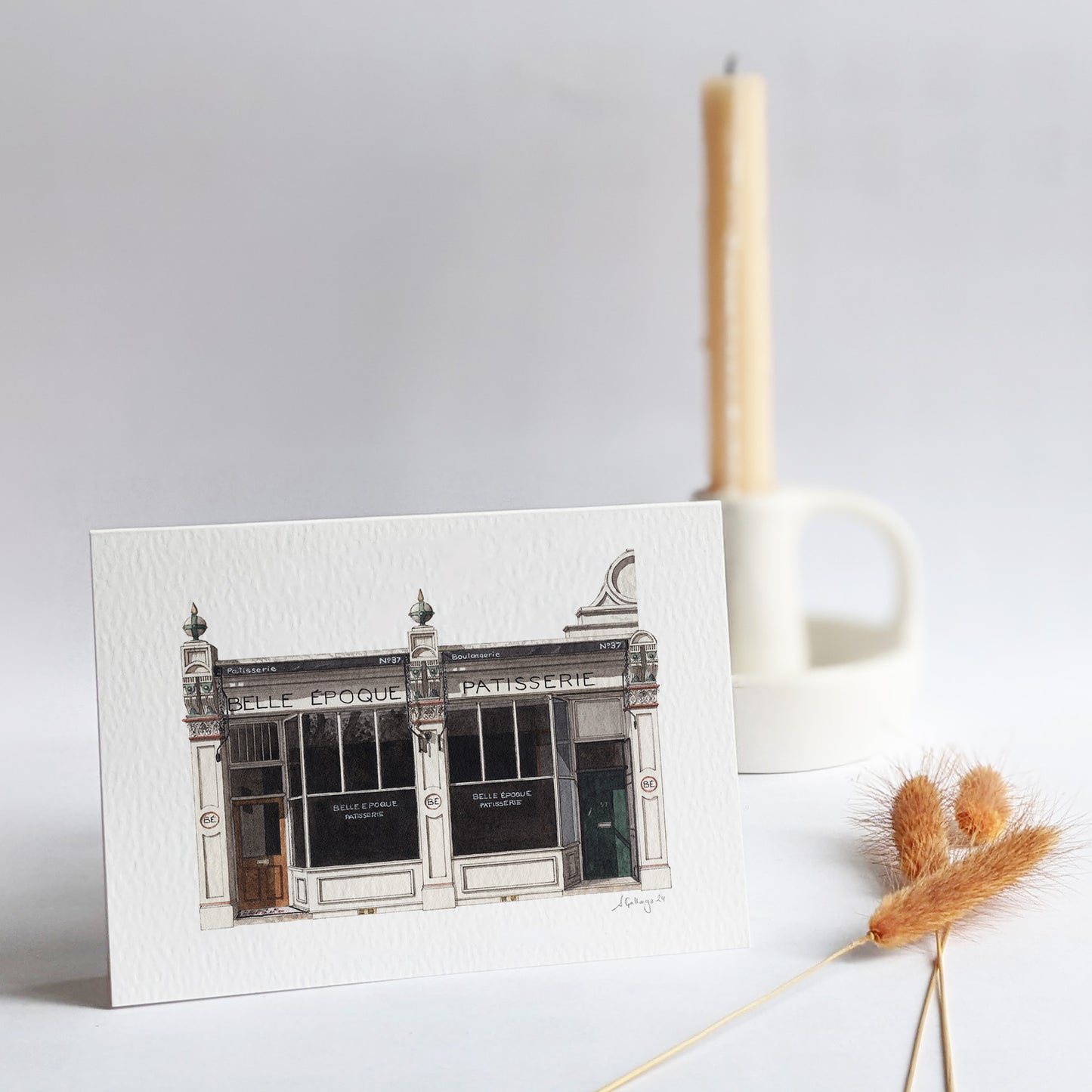 Stoke Newington - Belle Epoque Patisserie - Greeting card with envelope - Newington Green