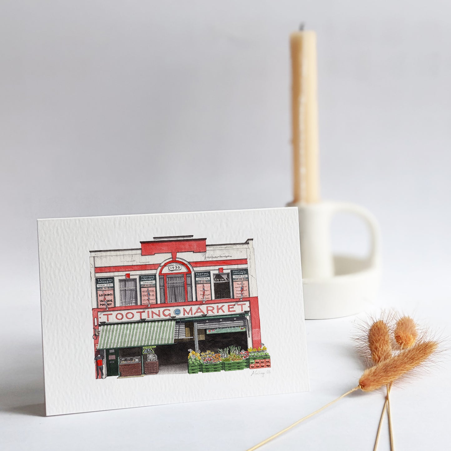 Tooting - Tooting Market - Greeting card with envelope