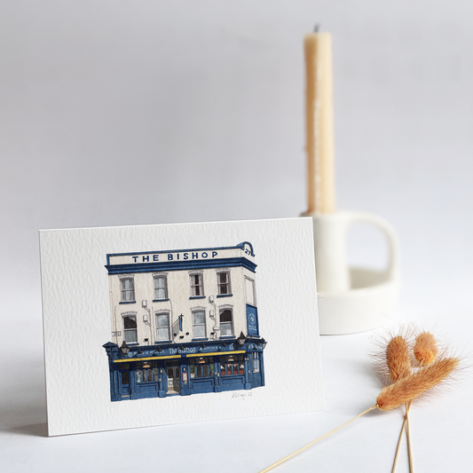 East Dulwich - The Bishop - Greeting card with envelope
