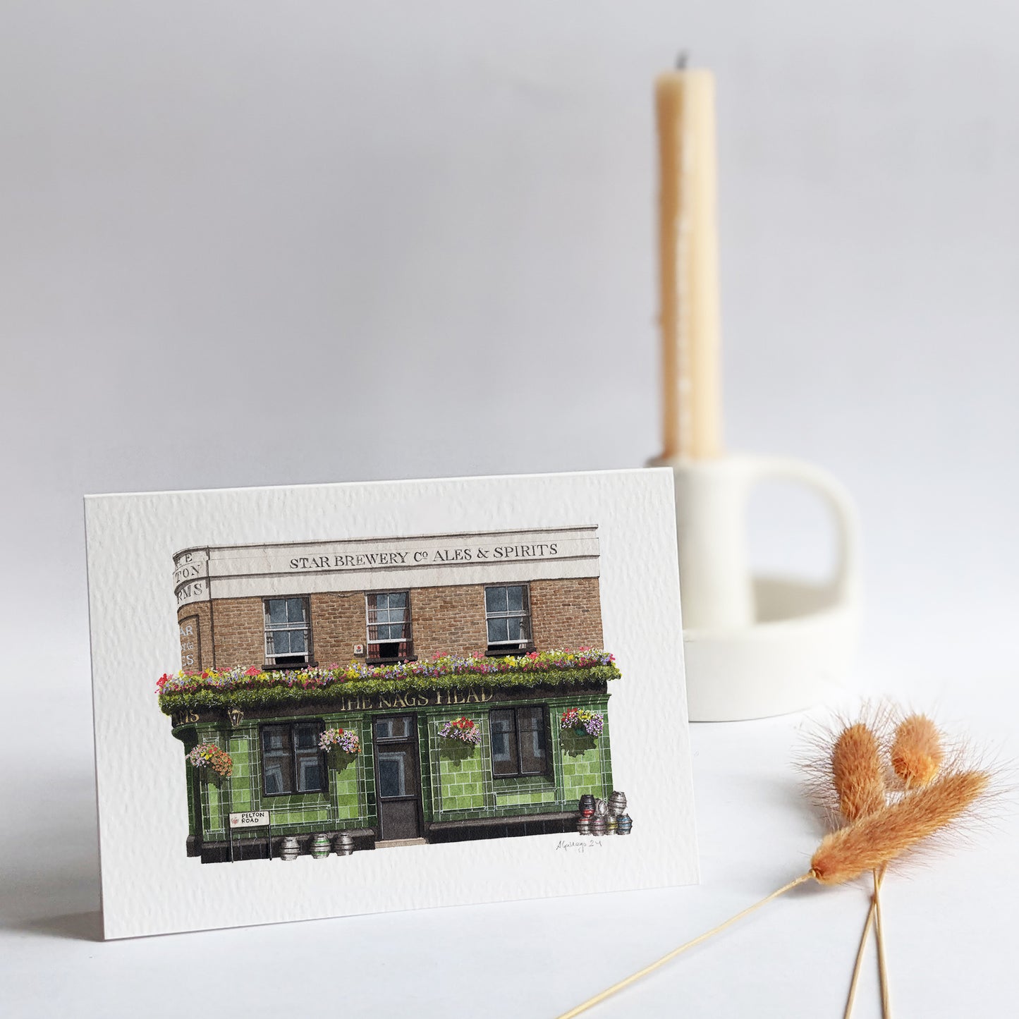 Greenwich - The Pelton Arms - Greeting card with envelope