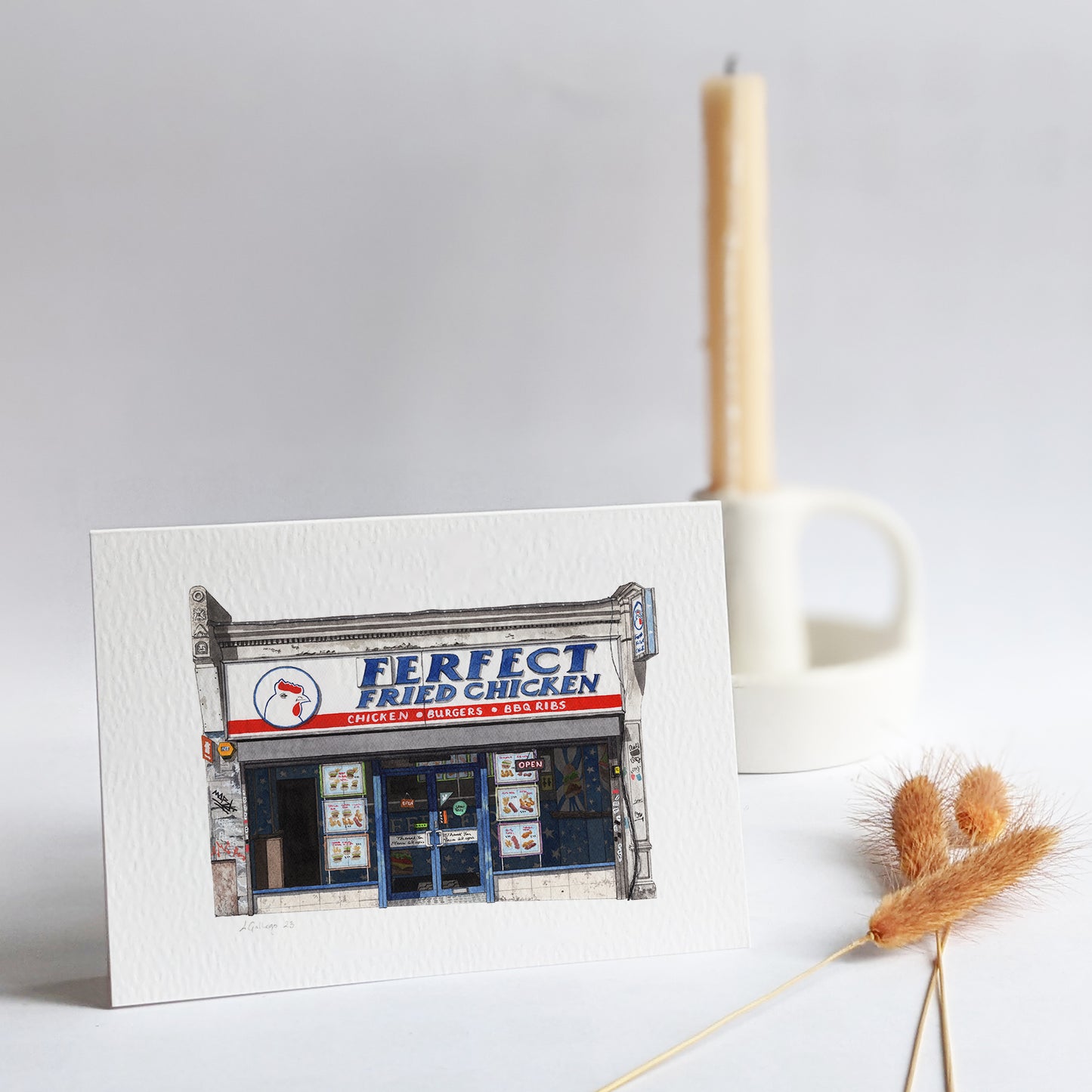 Forest Hill - Ferfect Fried Chicken Shop - Greeting card with envelope