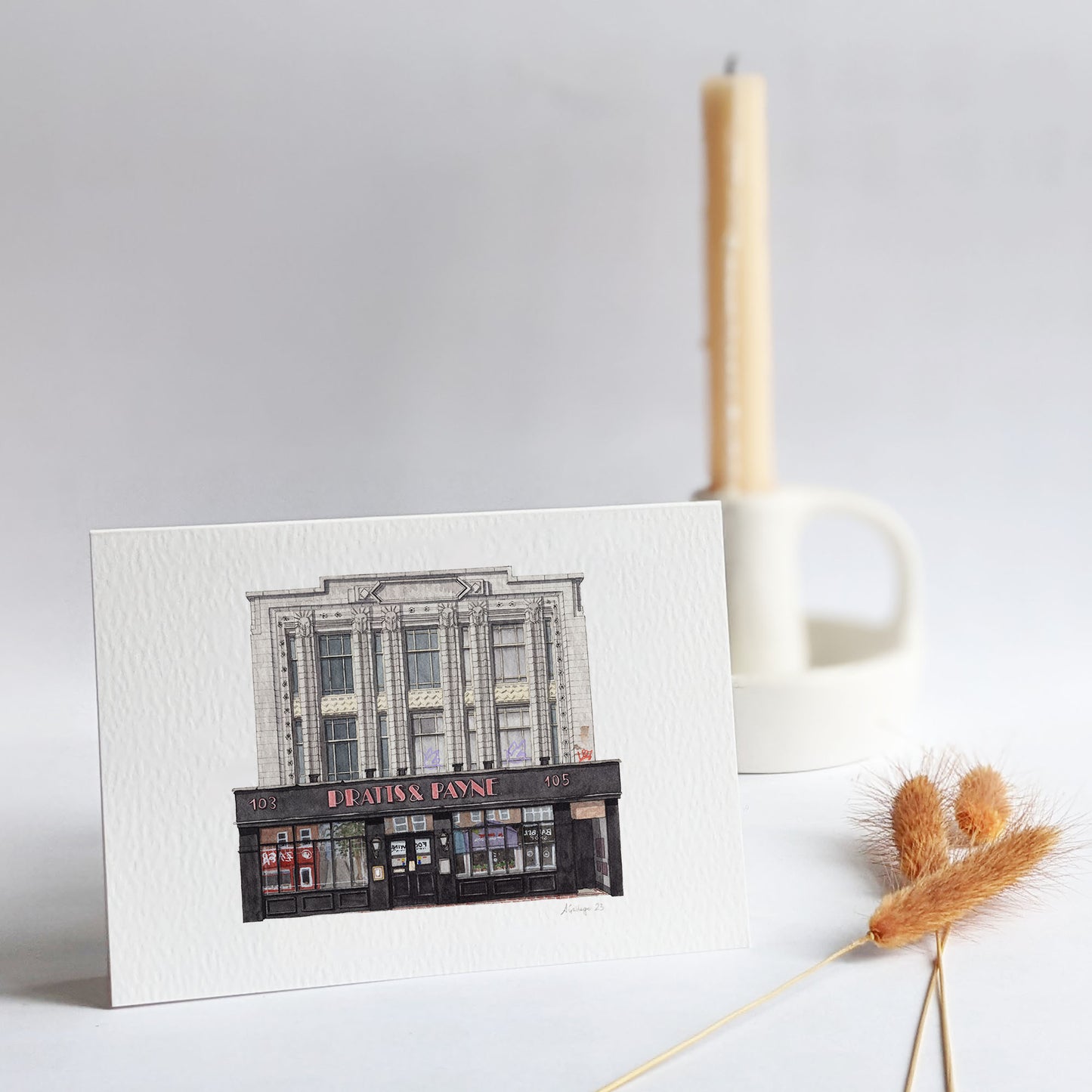 Streatham - Pratts & Payne pub - Greeting card with envelope