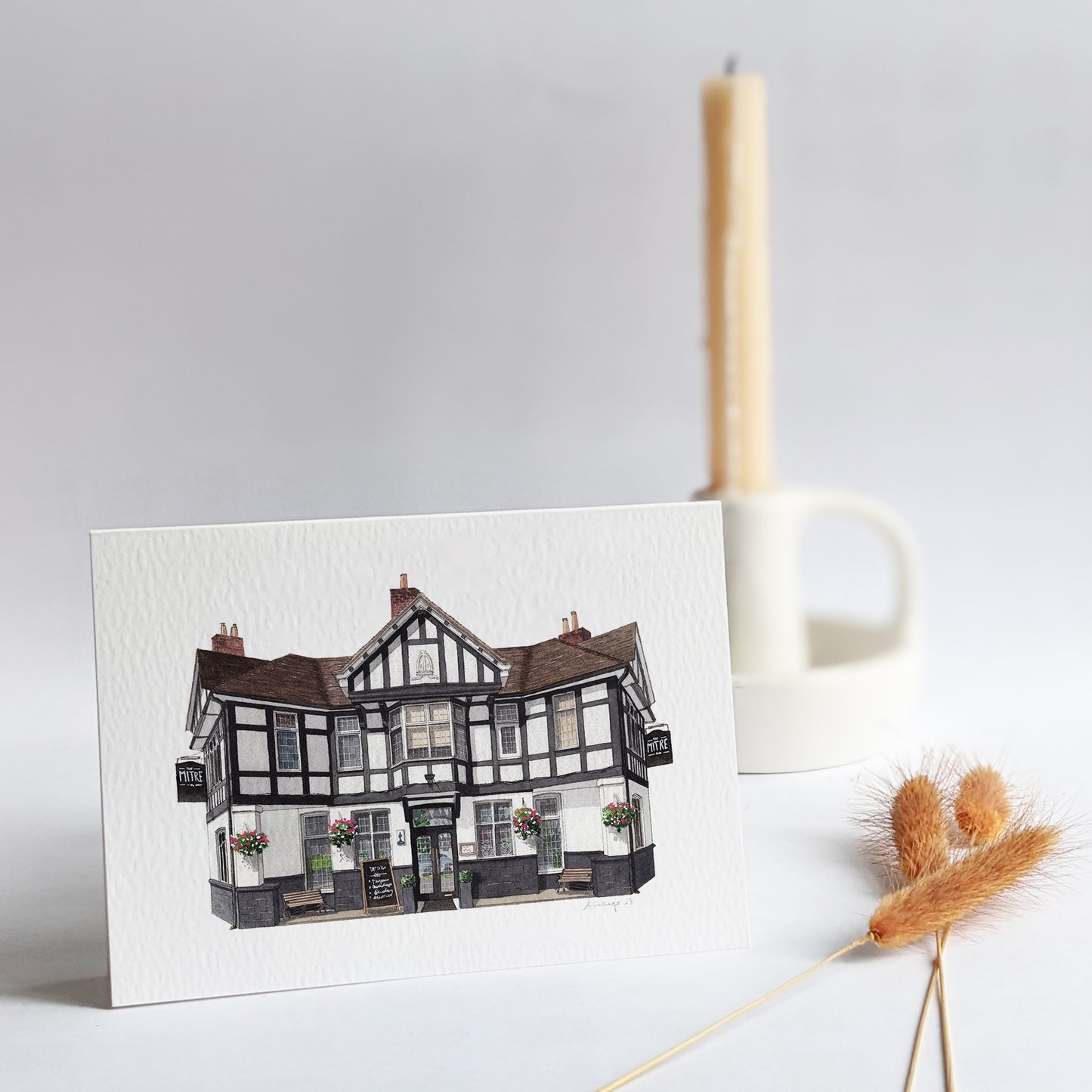 Fulham - The Mitre - Greeting card with envelope