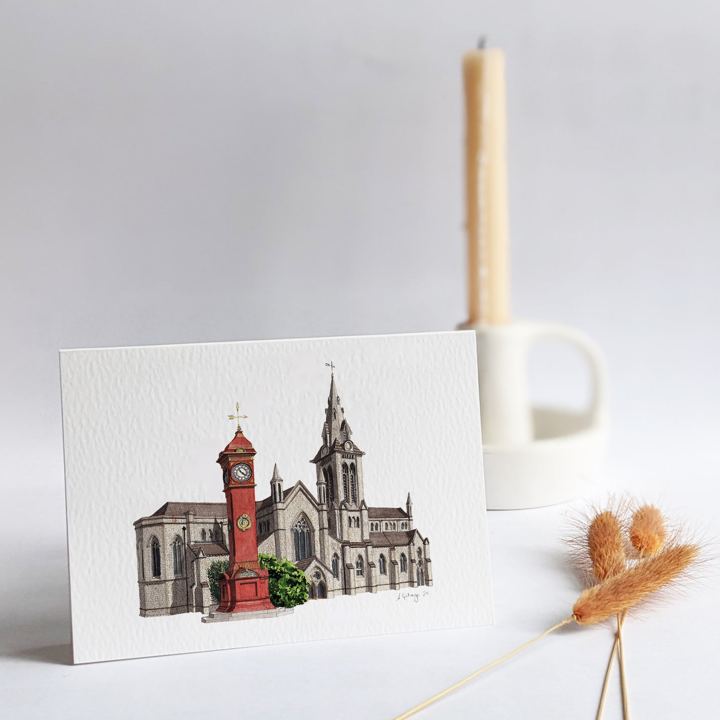 Highbury Place Clocktower - Greeting card with envelope