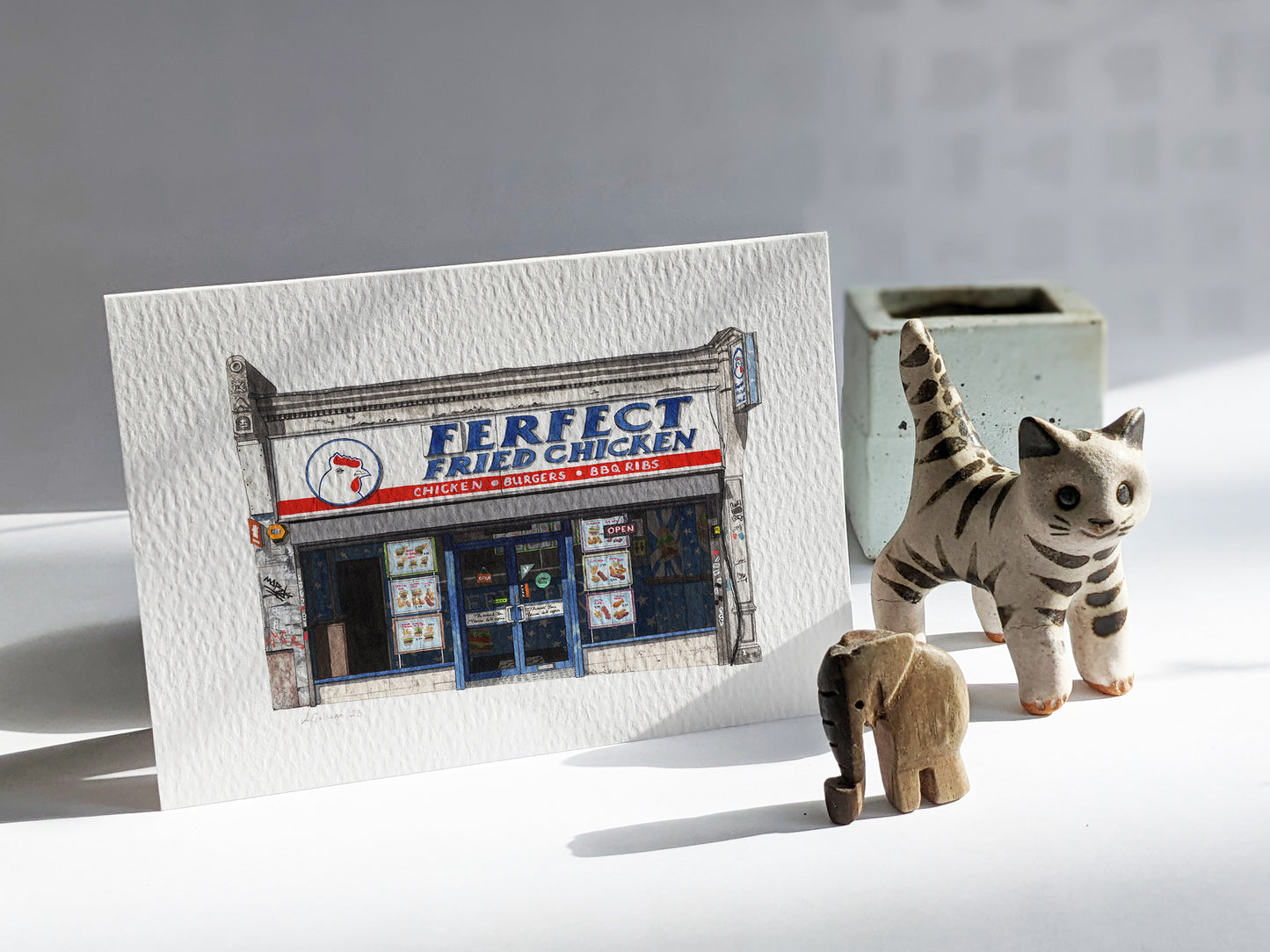 Forest Hill - Ferfect Fried Chicken Shop - Greeting card with envelope