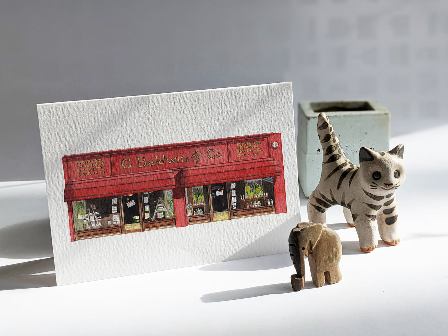 Elephant & Castle - G Baldwin & Co - Greeting card with envelope