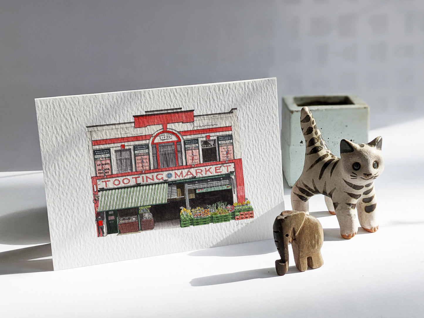 Tooting - Tooting Market - Greeting card with envelope