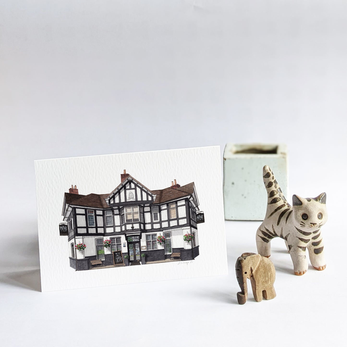 Fulham - The Mitre - Greeting card with envelope