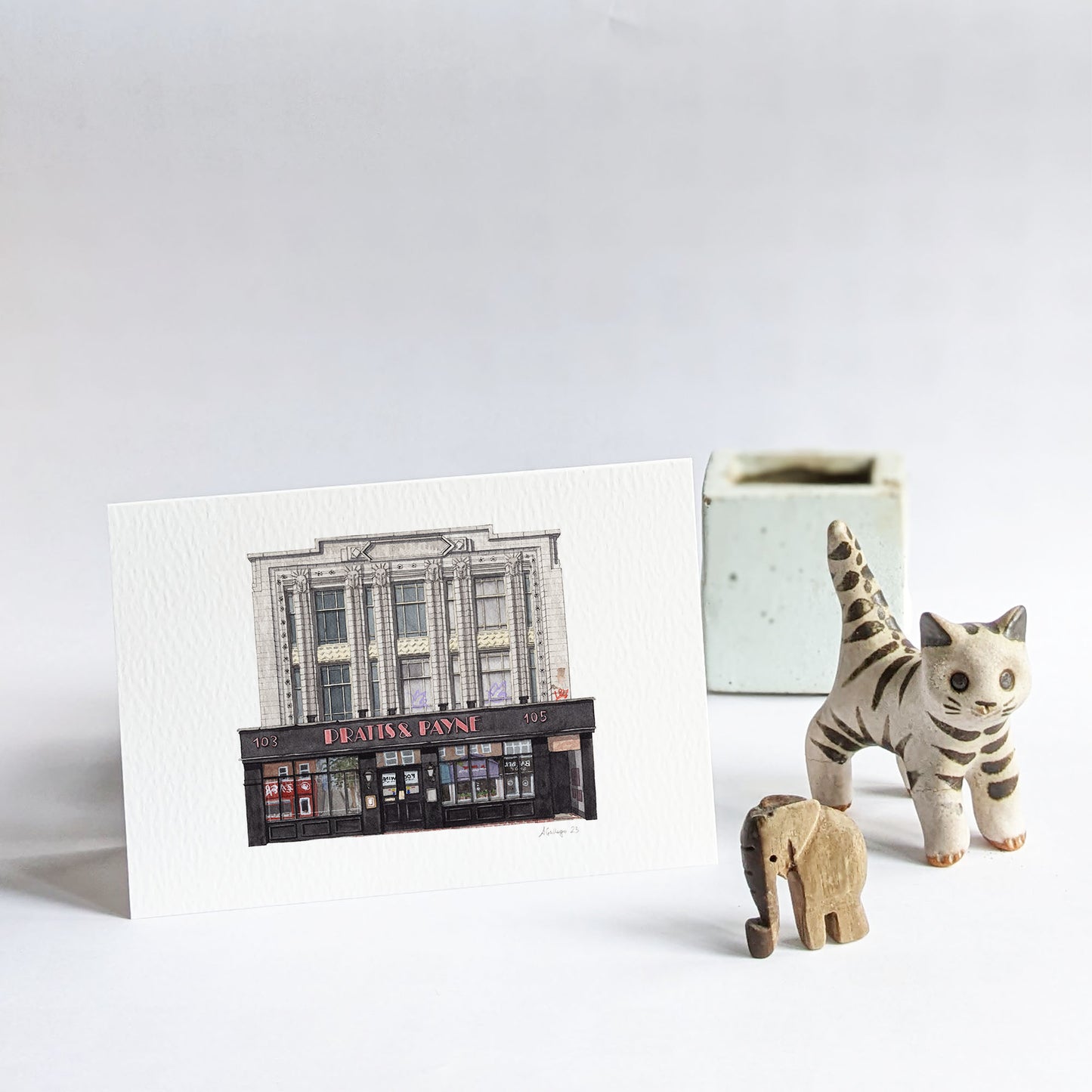 Streatham - Pratts & Payne pub - Greeting card with envelope