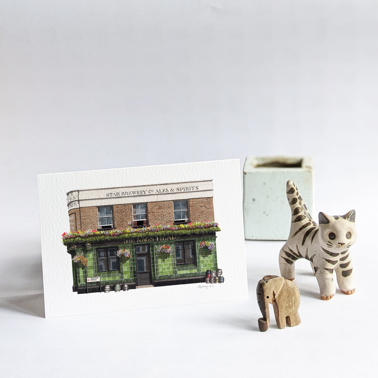 Greenwich - The Pelton Arms - Greeting card with envelope