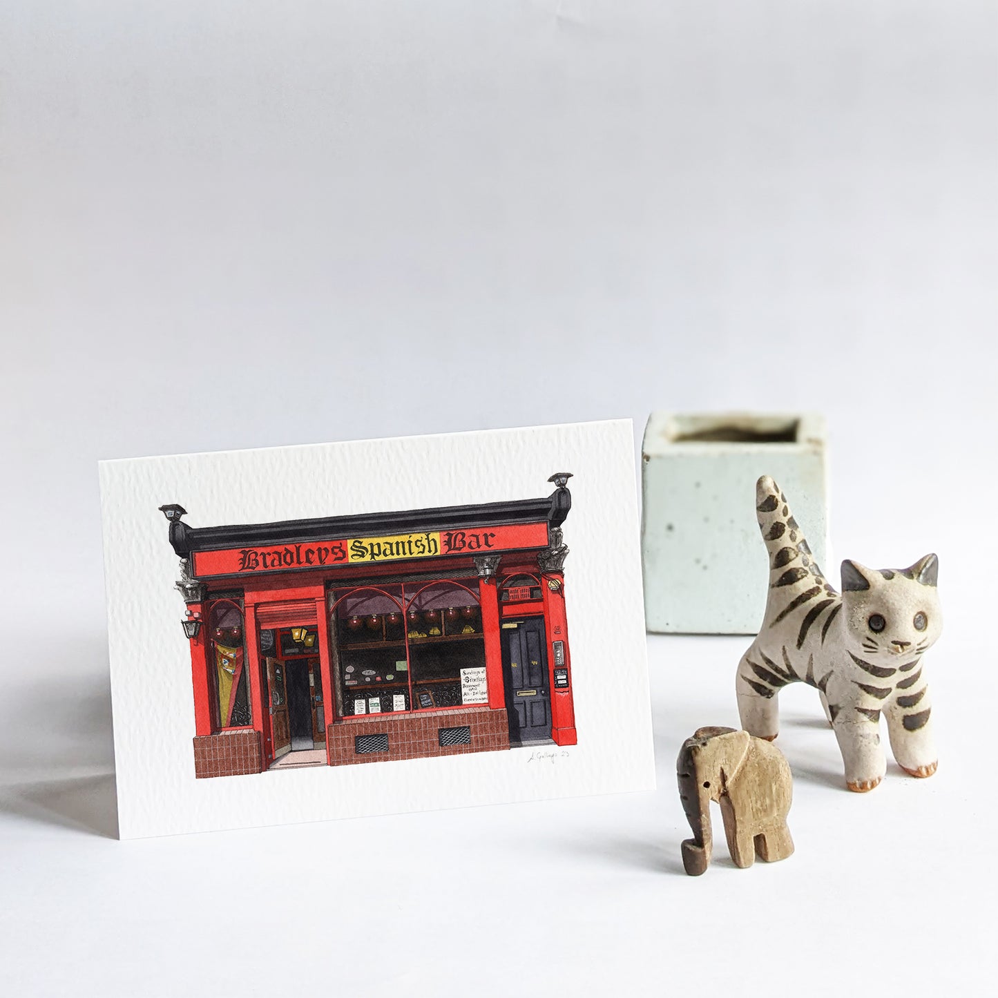 Soho - Bradley's Spanish Bar - Greeting card with envelope