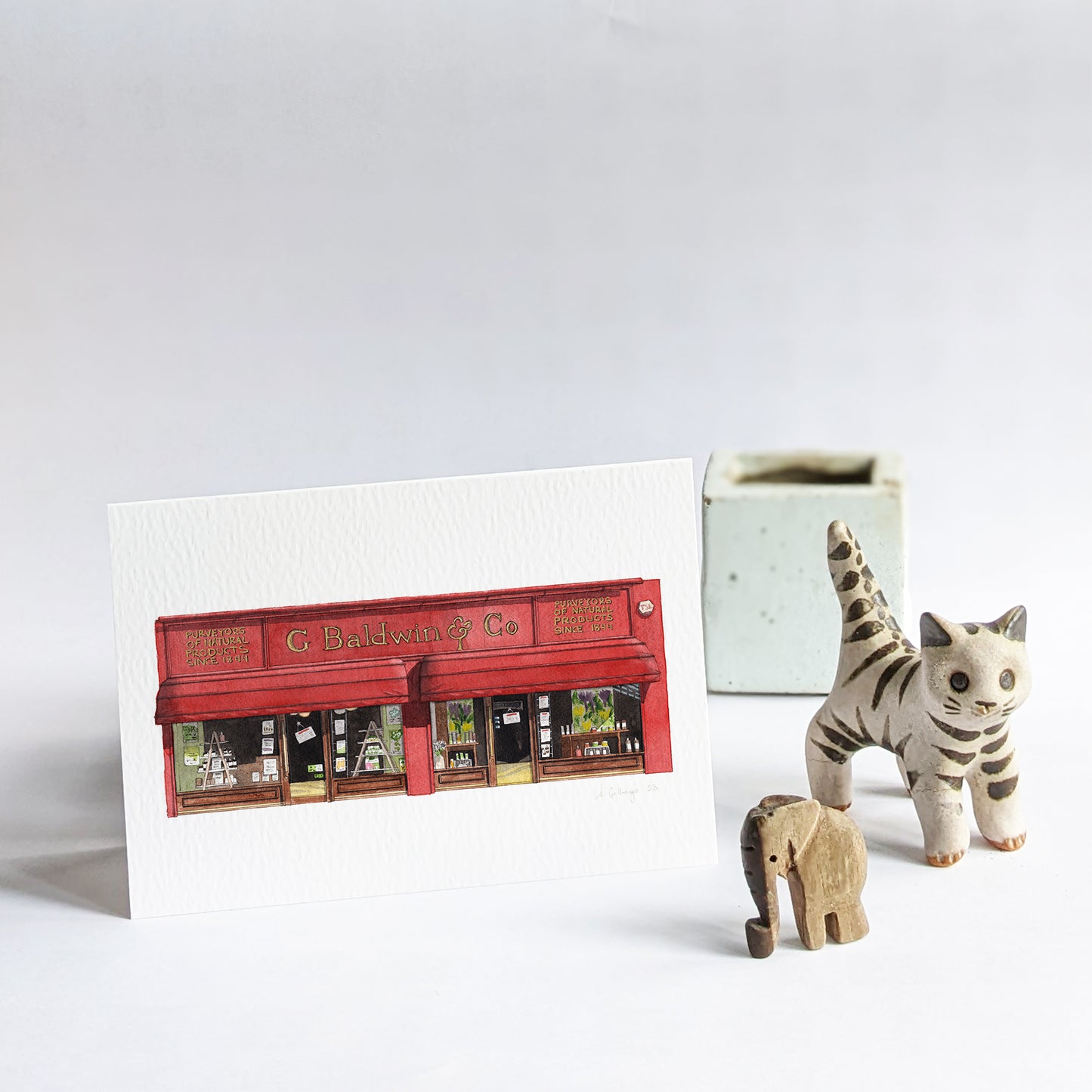 Elephant & Castle - G Baldwin & Co - Greeting card with envelope