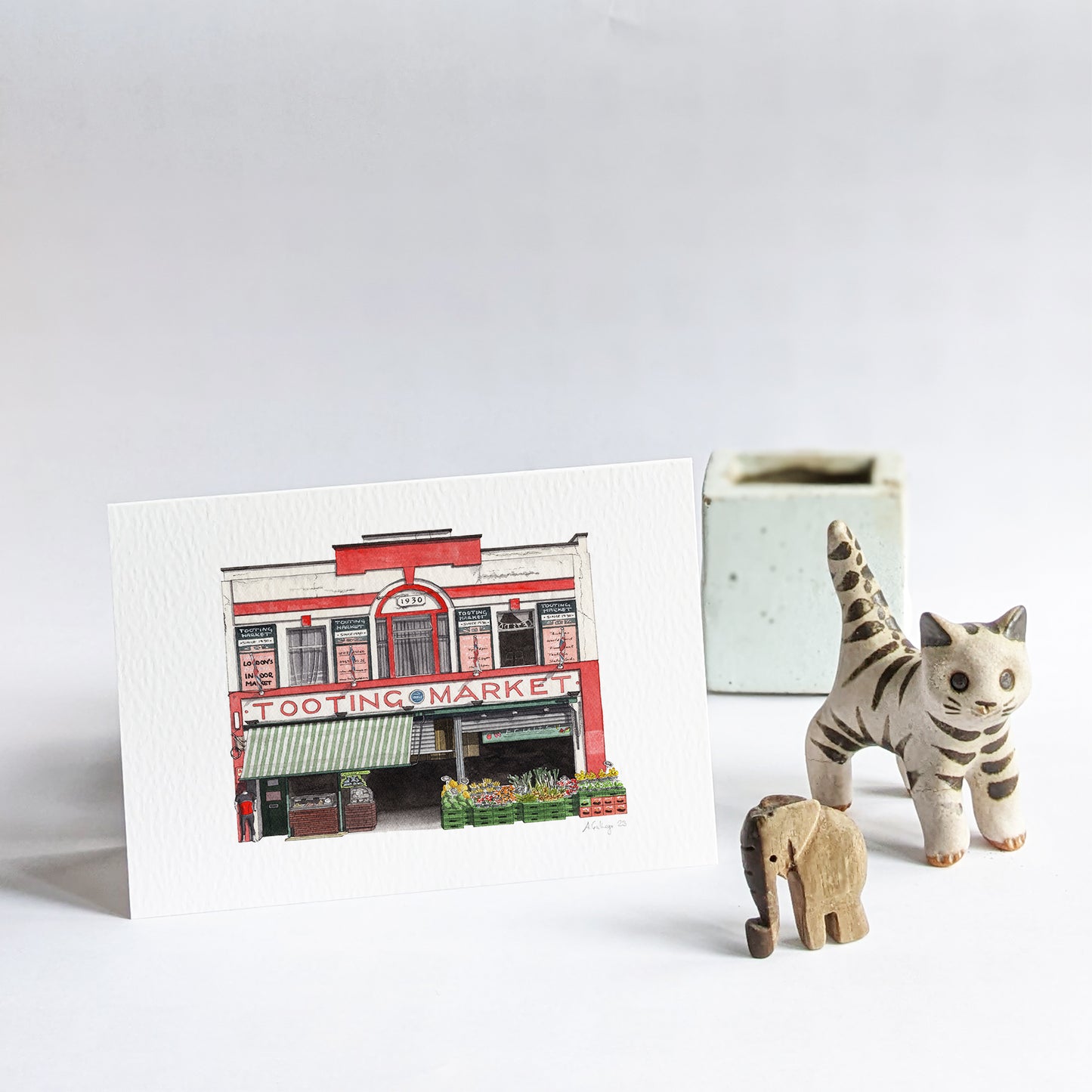 Tooting - Tooting Market - Greeting card with envelope