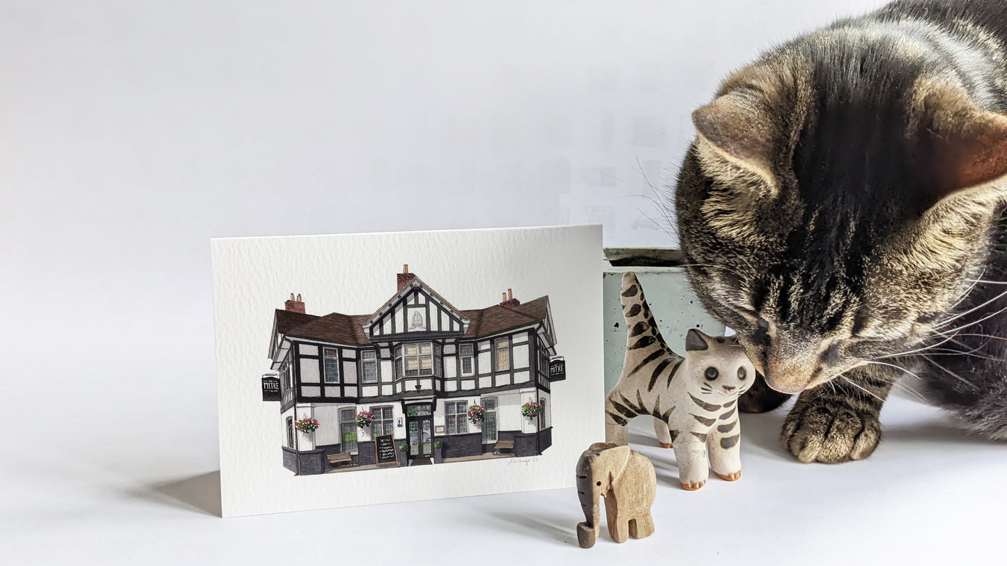 Fulham - The Mitre - Greeting card with envelope