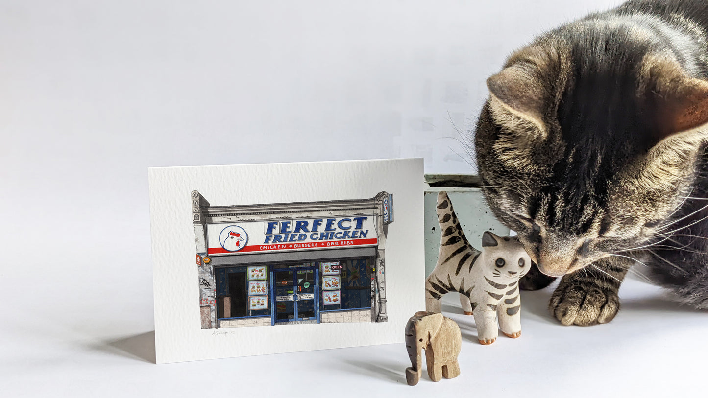 Forest Hill - Ferfect Fried Chicken Shop - Greeting card with envelope