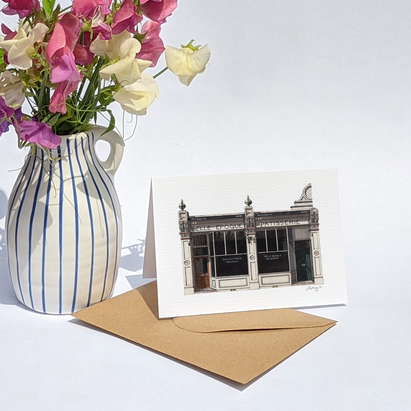 Stoke Newington - Belle Epoque Patisserie - Greeting card with envelope - Newington Green