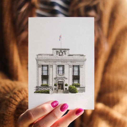 Islington Town Hall - Greeting card with envelope